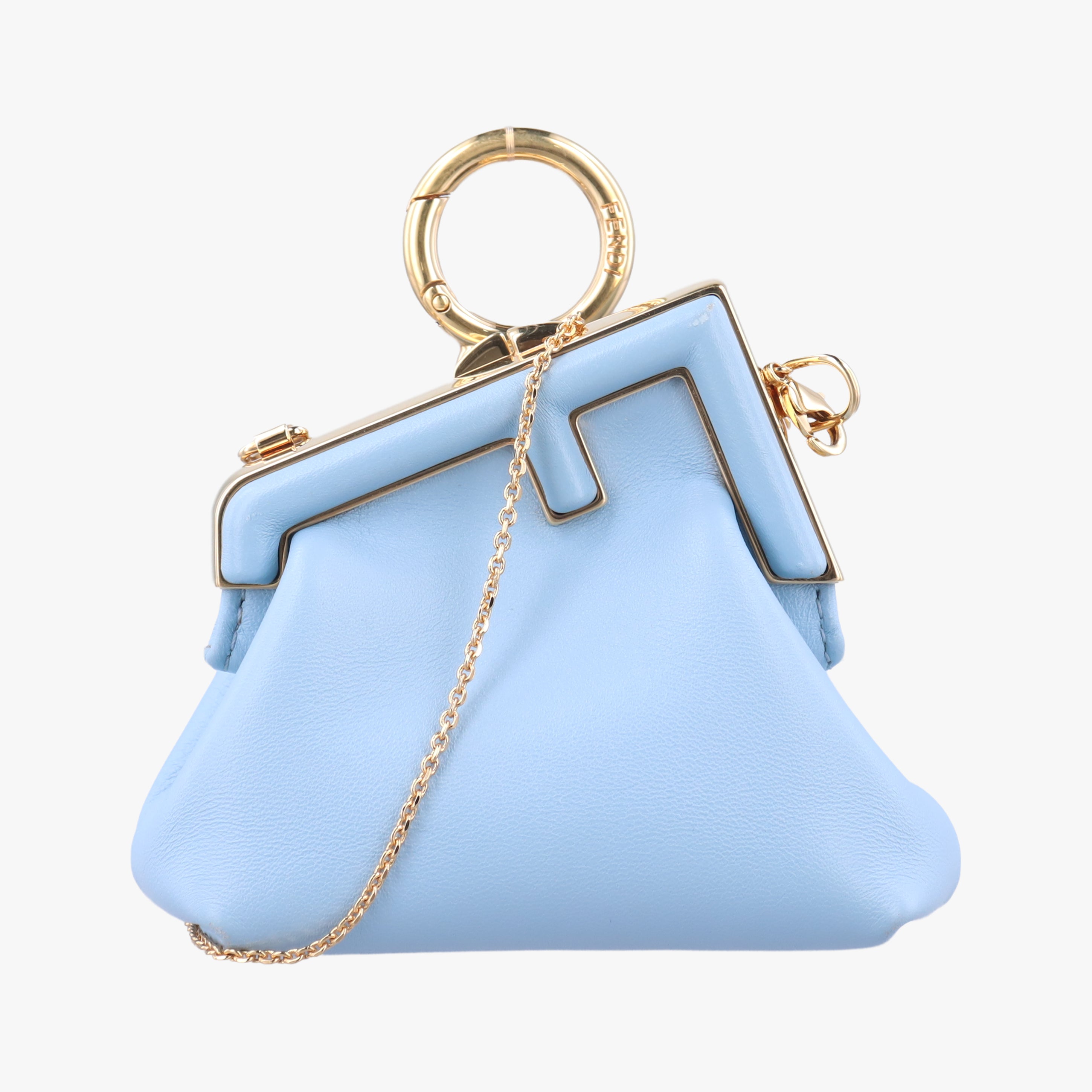 Secondhand Fendi Nano First Blue Leather 7AS051 shoulderbag | stylenewstar