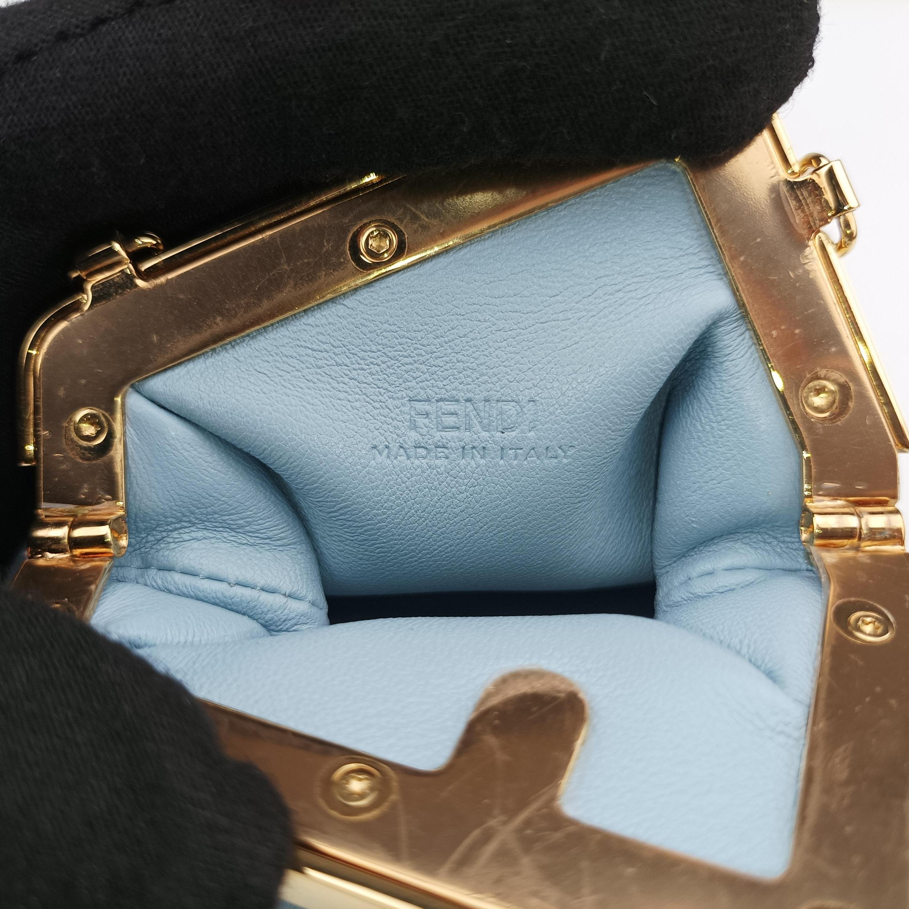 Secondhand Fendi Nano First Blue Leather 7AS051 shoulderbag | stylenewstar