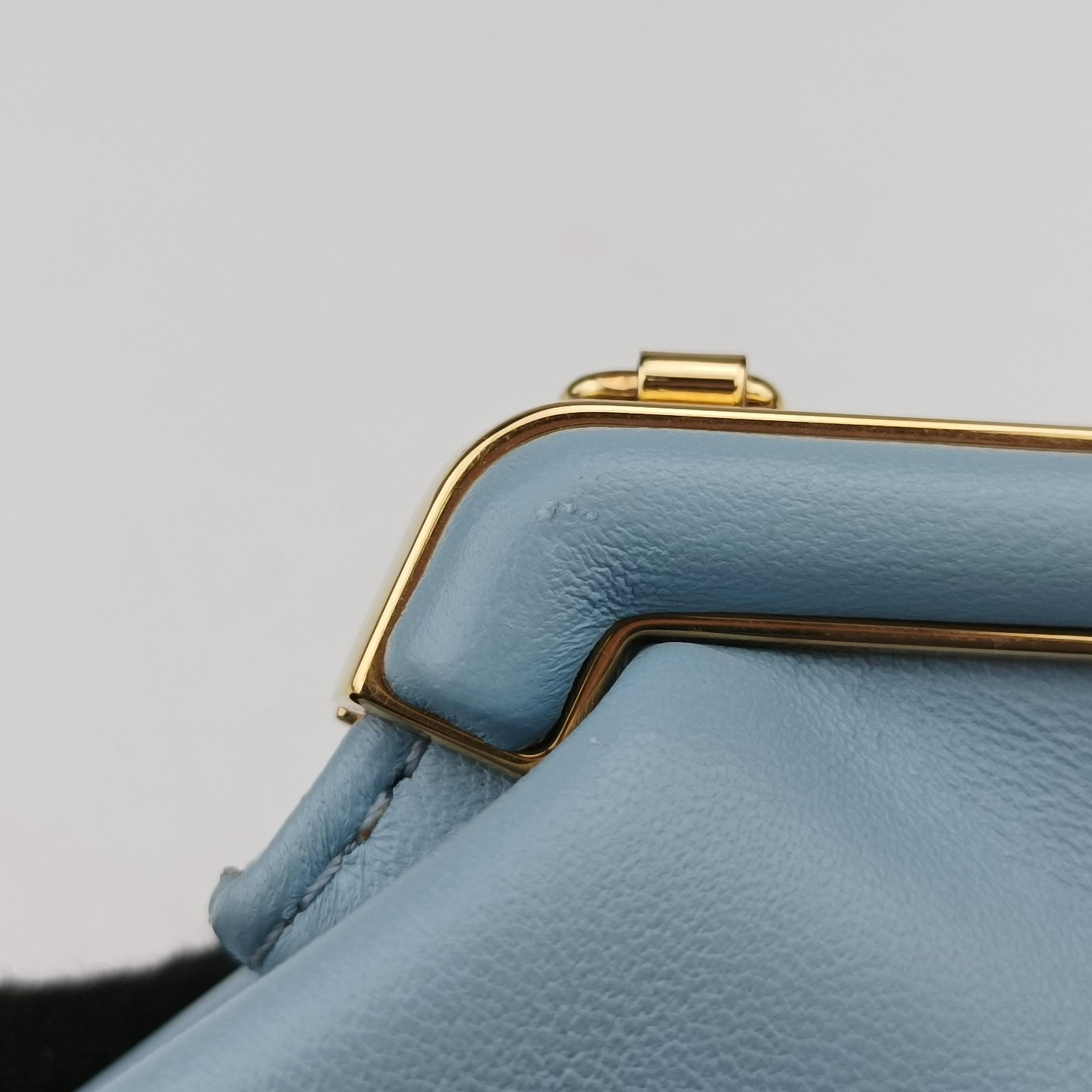 Secondhand Fendi Nano First Blue Leather 7AS051 shoulderbag | stylenewstar