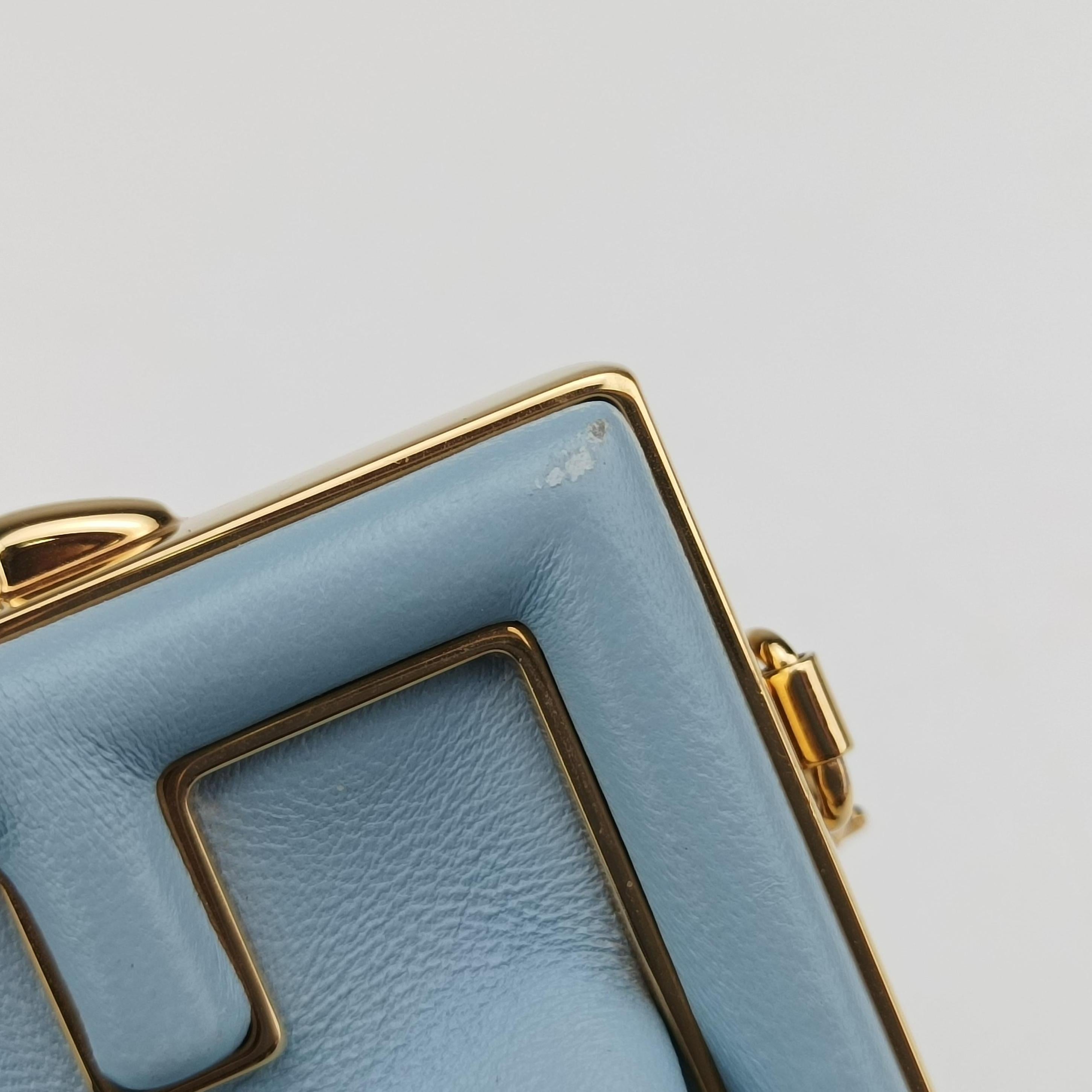 Secondhand Fendi Nano First Blue Leather 7AS051 shoulderbag | stylenewstar