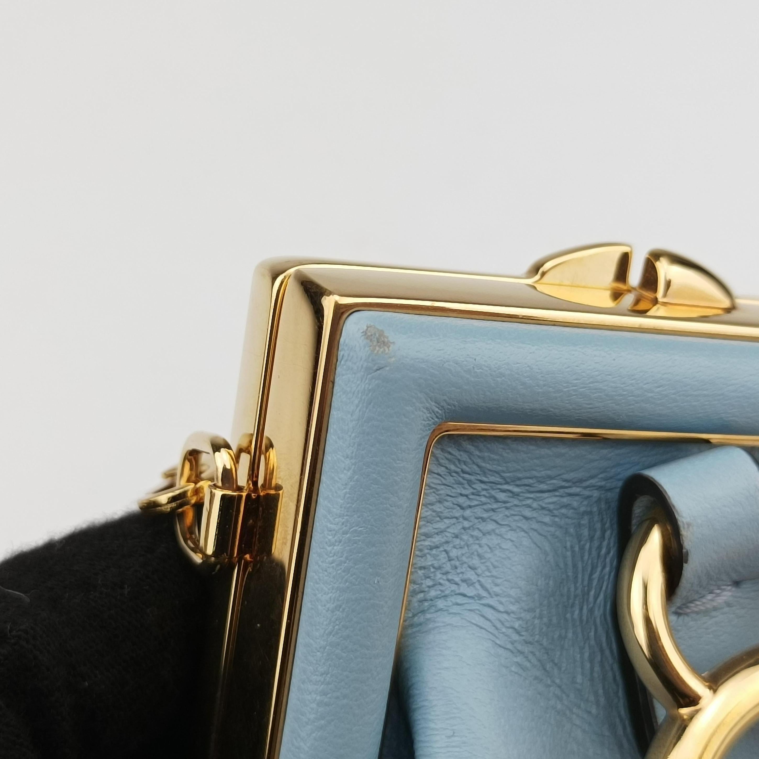 Secondhand Fendi Nano First Blue Leather 7AS051 shoulderbag | stylenewstar