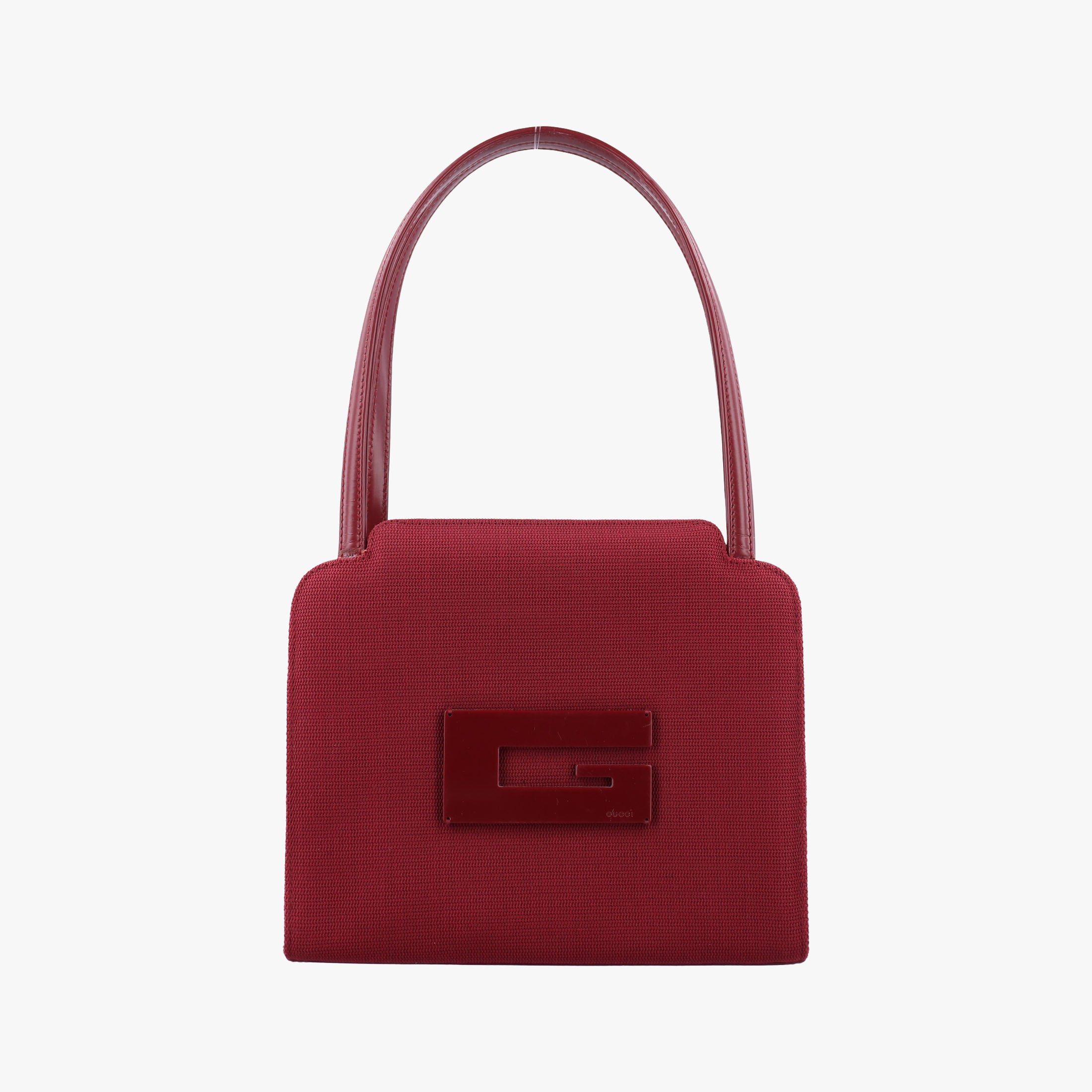 Vintage Gucci Square G Burgundy canvas 000 08 handbag | stylenewstar