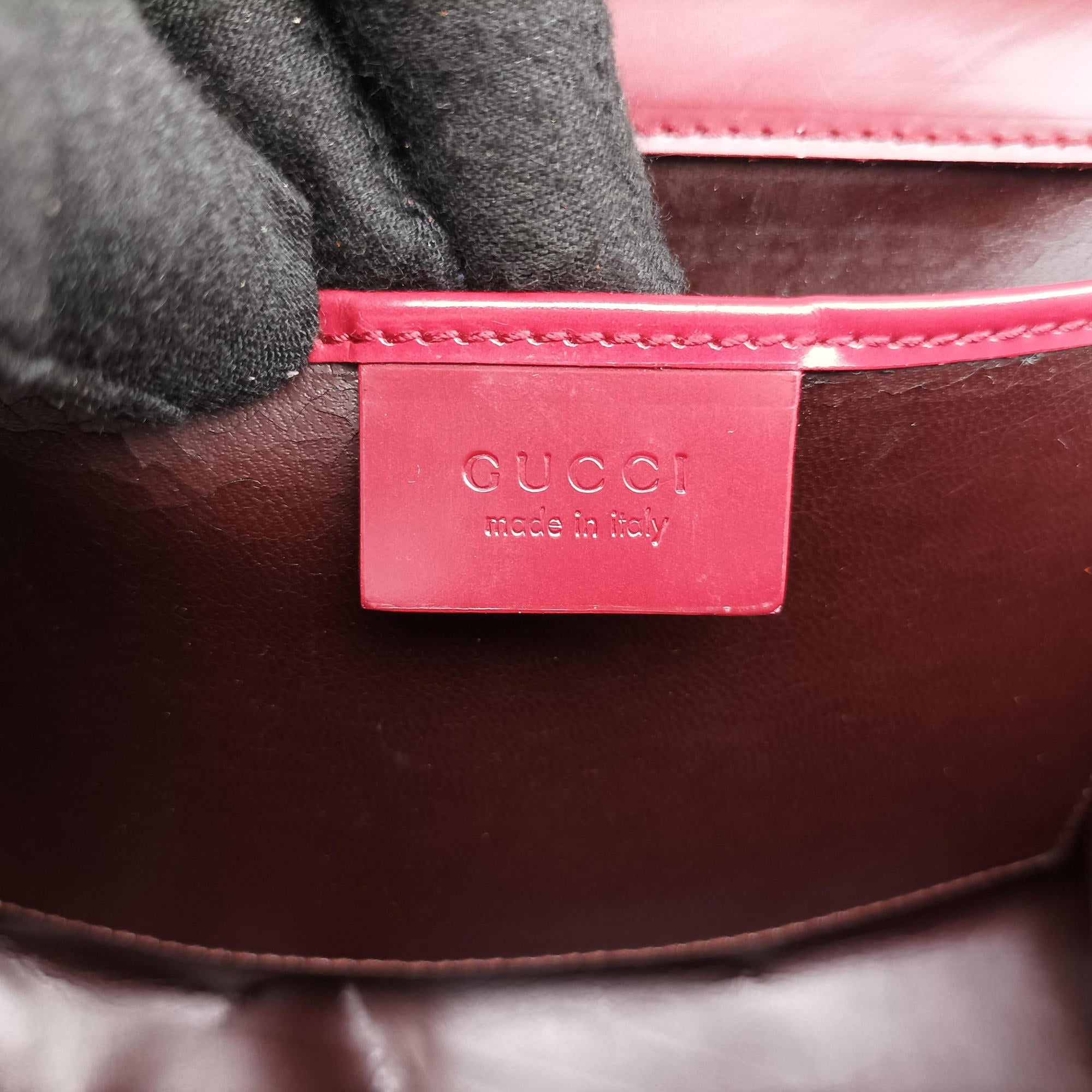 Vintage Gucci Square G Burgundy canvas 000 08 handbag | stylenewstar