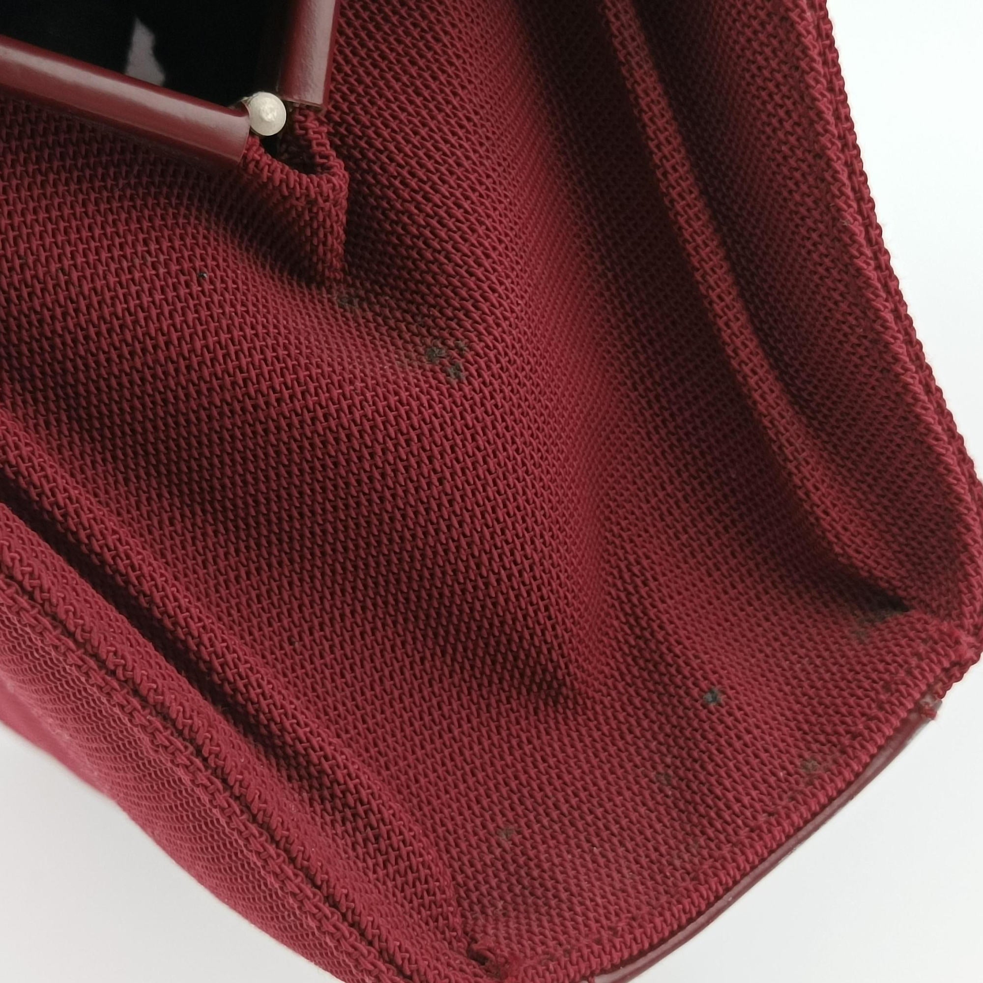 Vintage Gucci Square G Burgundy canvas 000 08 handbag | stylenewstar