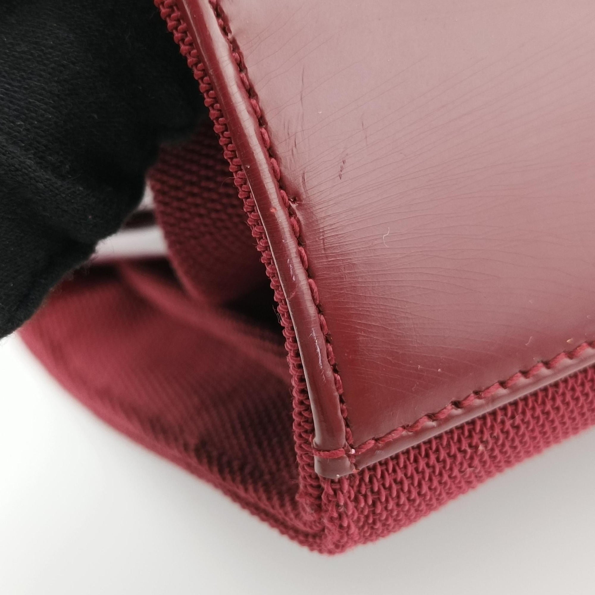 Vintage Gucci Square G Burgundy canvas 000 08 handbag | stylenewstar