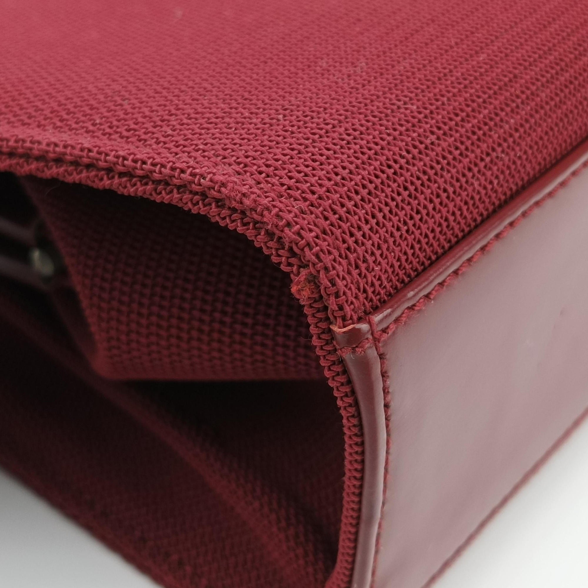 Vintage Gucci Square G Burgundy canvas 000 08 handbag | stylenewstar