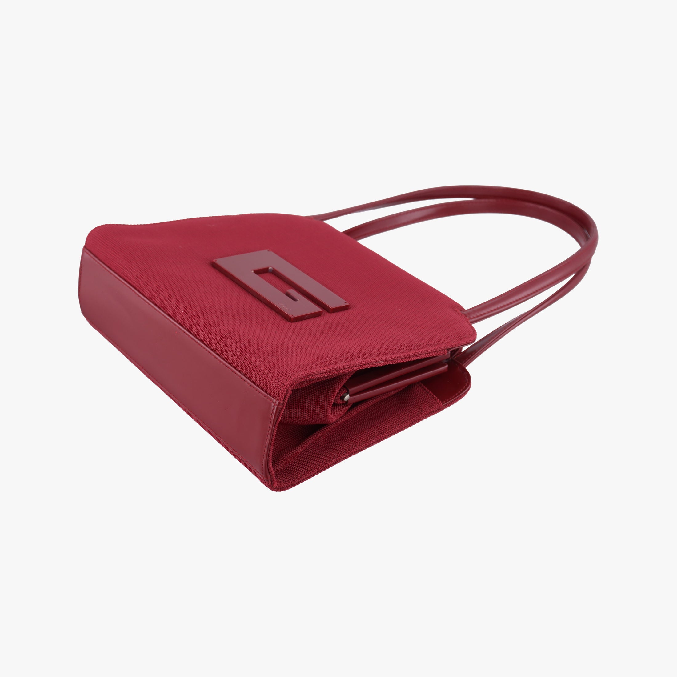 Vintage Gucci Square G Burgundy canvas 000 08 handbag | stylenewstar