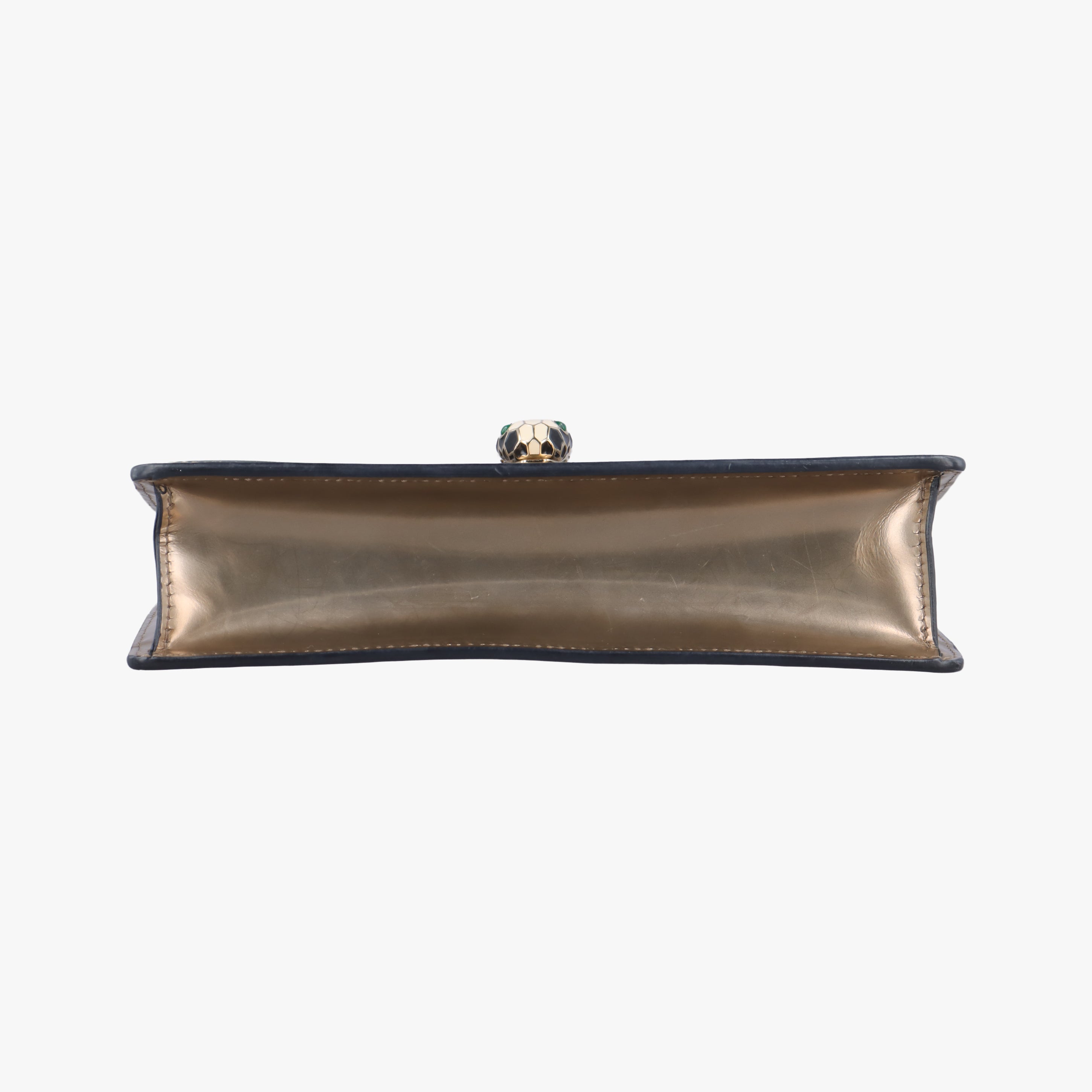 Pre-owned Bvlgari SERPENTI FOREVER Golden Patent  shoulderbag | stylenewstar