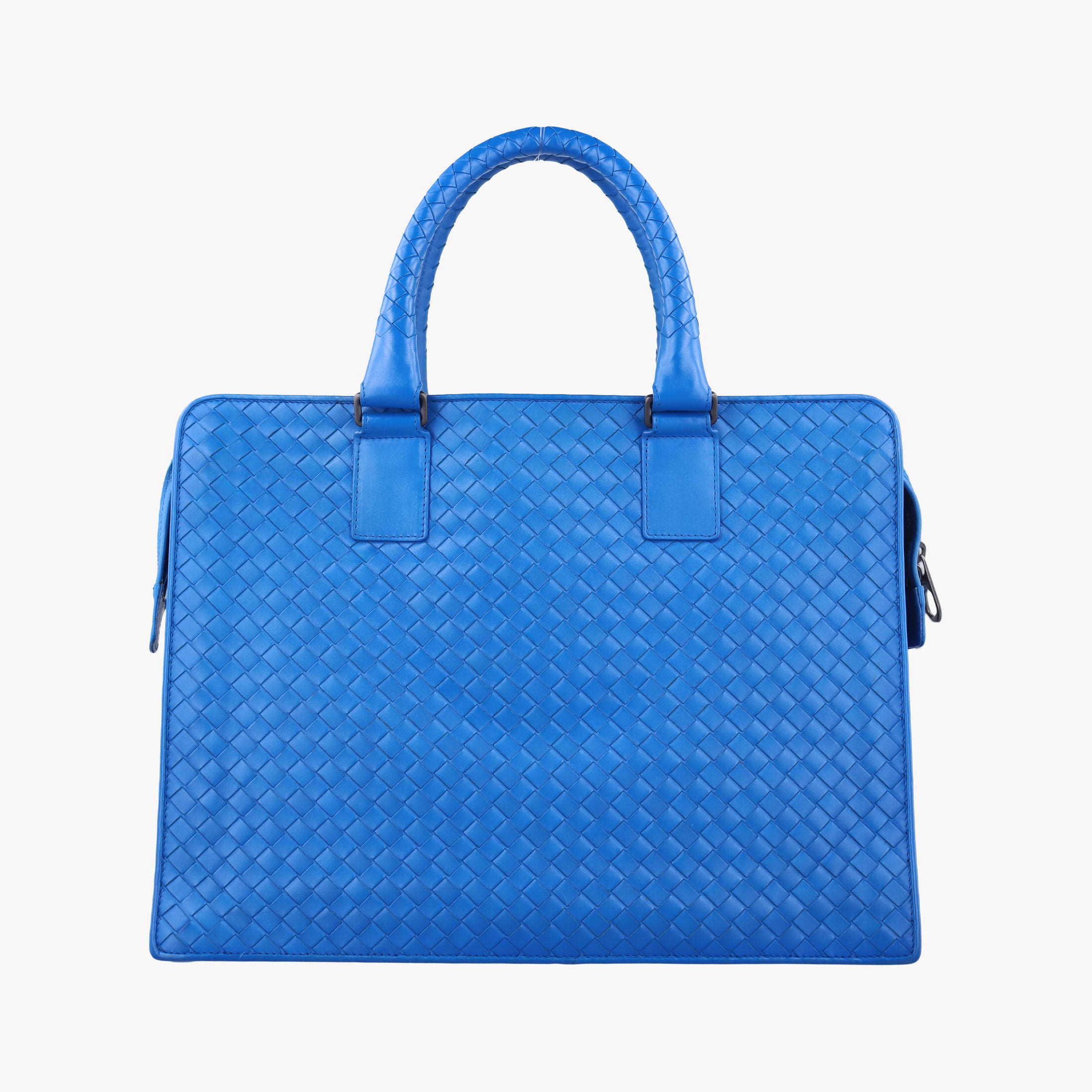 Pre-owned Bottega Veneta Intrecciato Blue lambskin  handbag | stylenewstar
