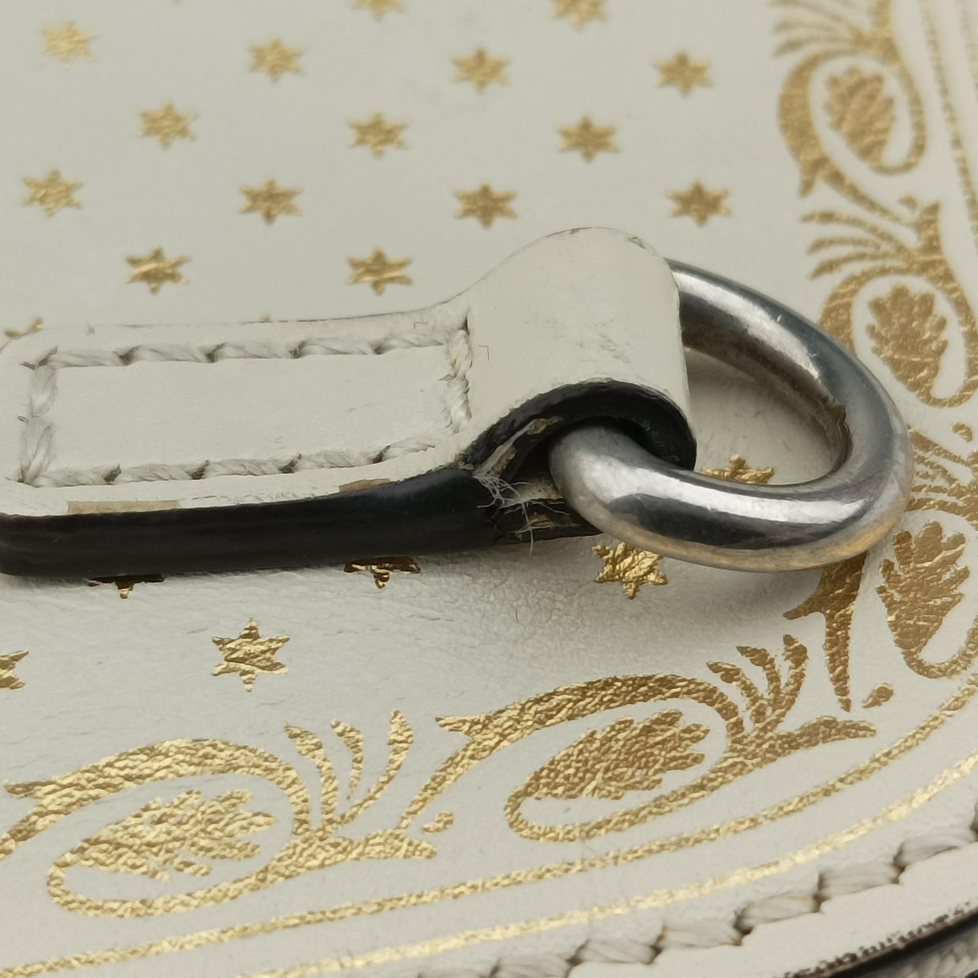 Pre-owned Gucci SEGA collaboration GUCCY print White Leather 511189 shoulderbag | stylenewstar