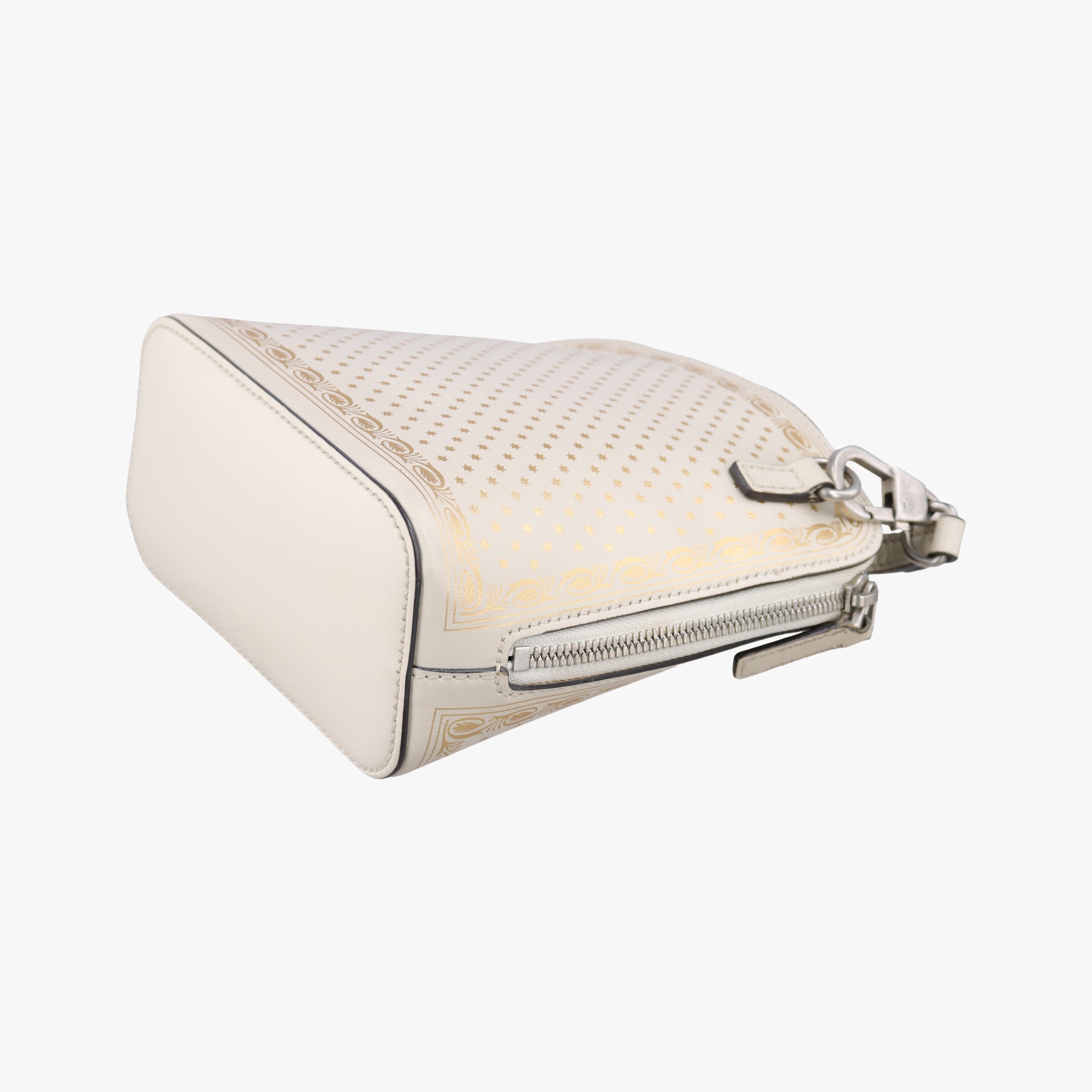 Pre-owned Gucci SEGA collaboration GUCCY print White Leather 511189 shoulderbag | stylenewstar