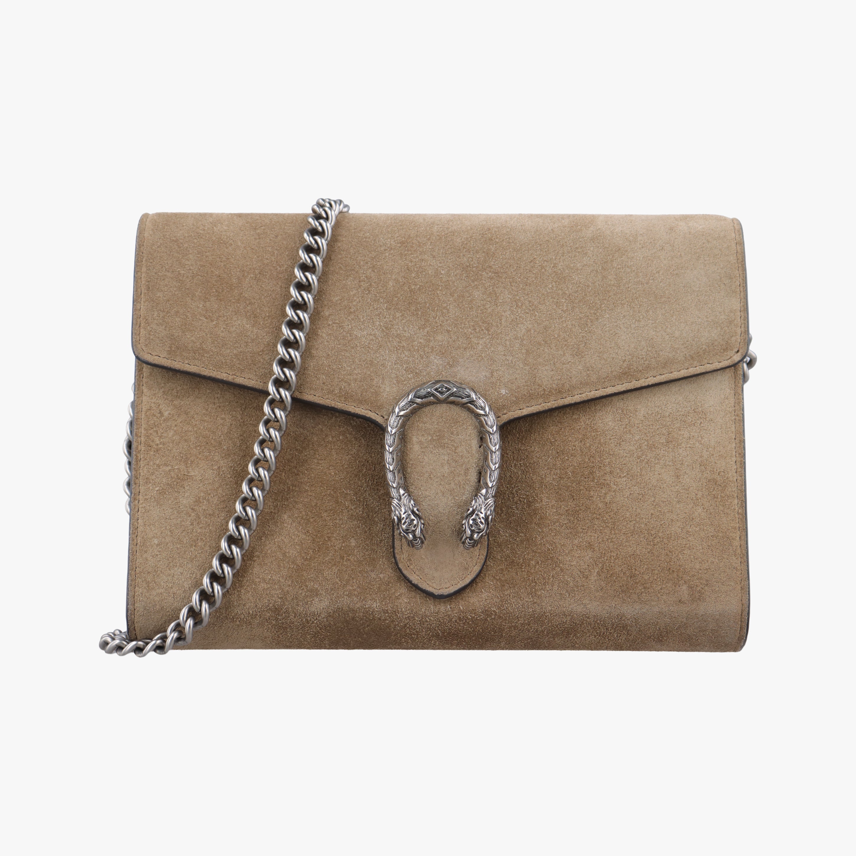 Pre-owned Gucci Dionysus beige Suede 401231 shoulderbag | stylenewstar