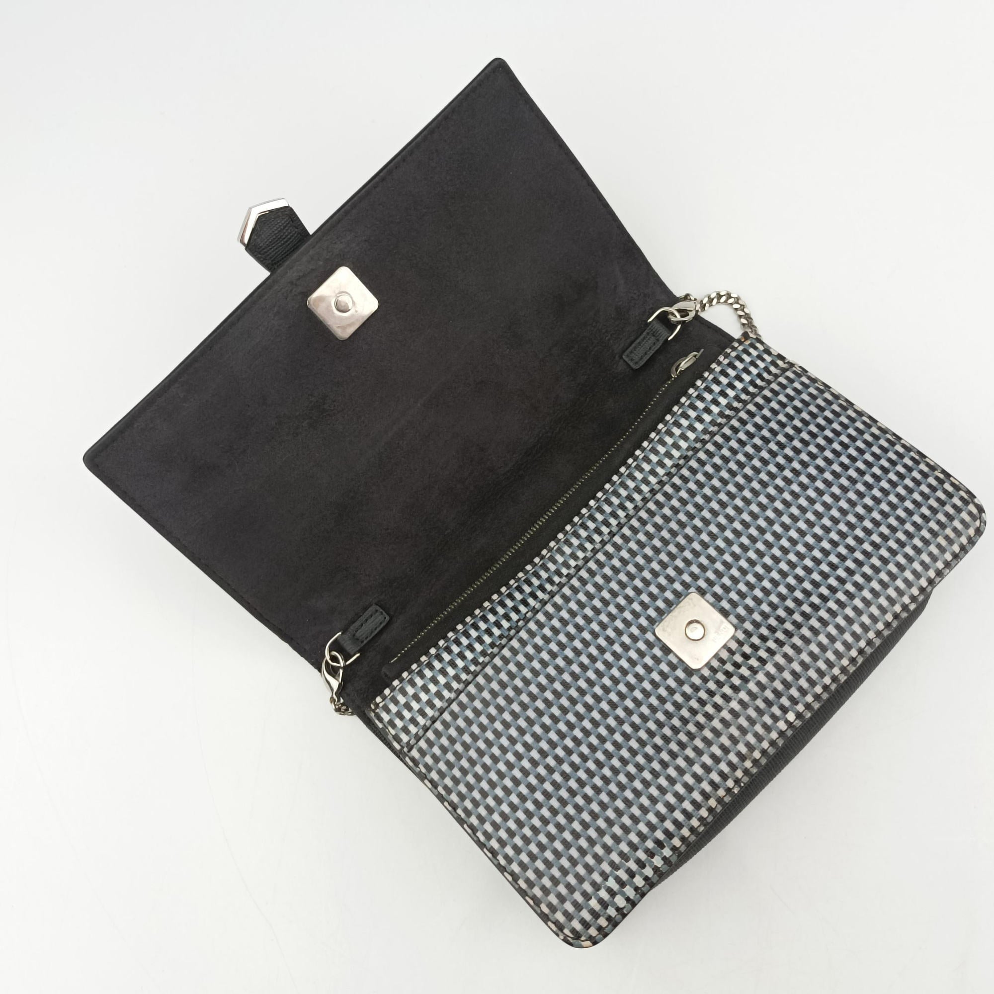 Pre-owned Fendi Karlito Lagerfeld Studded Black×Multicolour Leather 8M0346 shoulderbag | stylenewstar