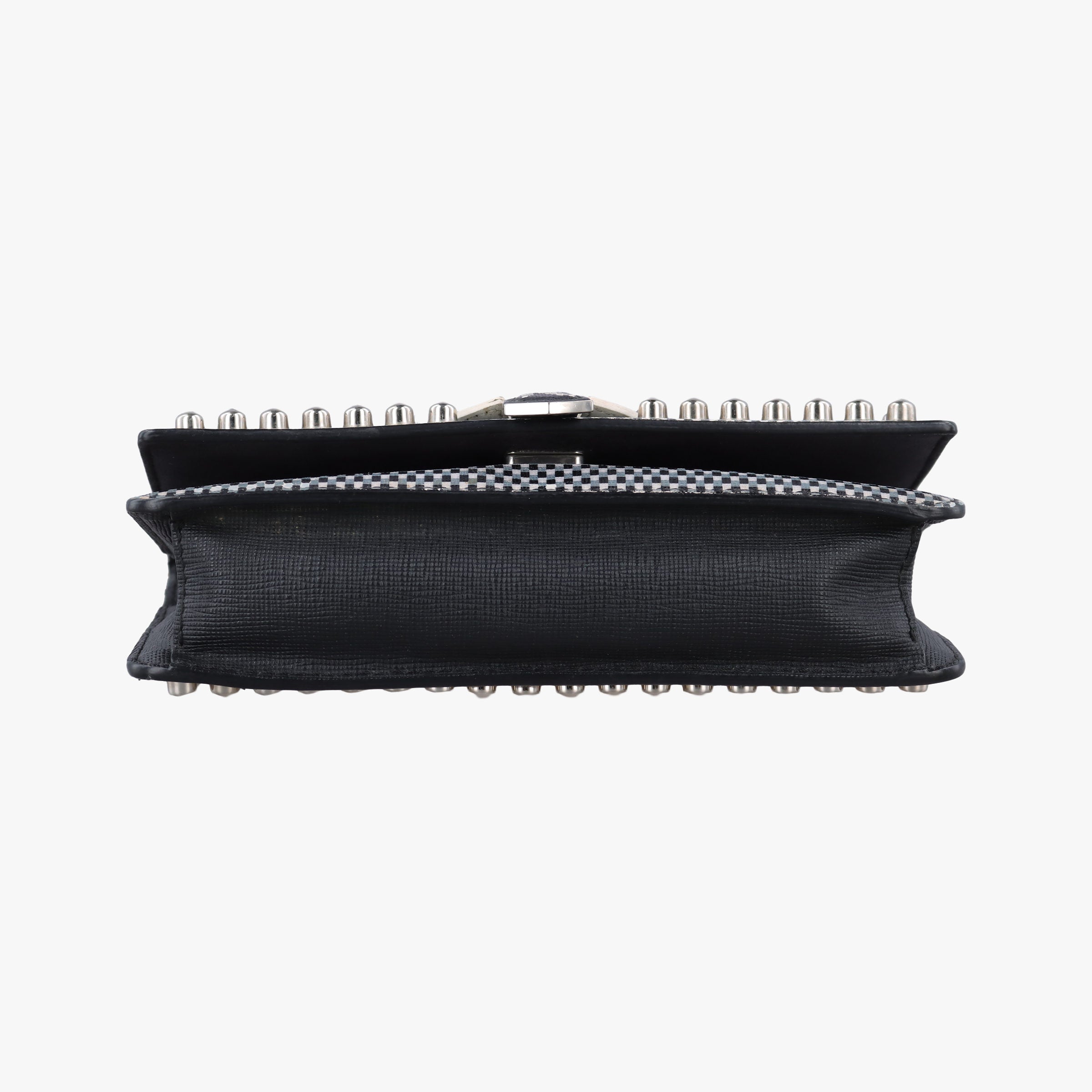 Pre-owned Fendi Karlito Lagerfeld Studded Black×Multicolour Leather 8M0346 shoulderbag | stylenewstar