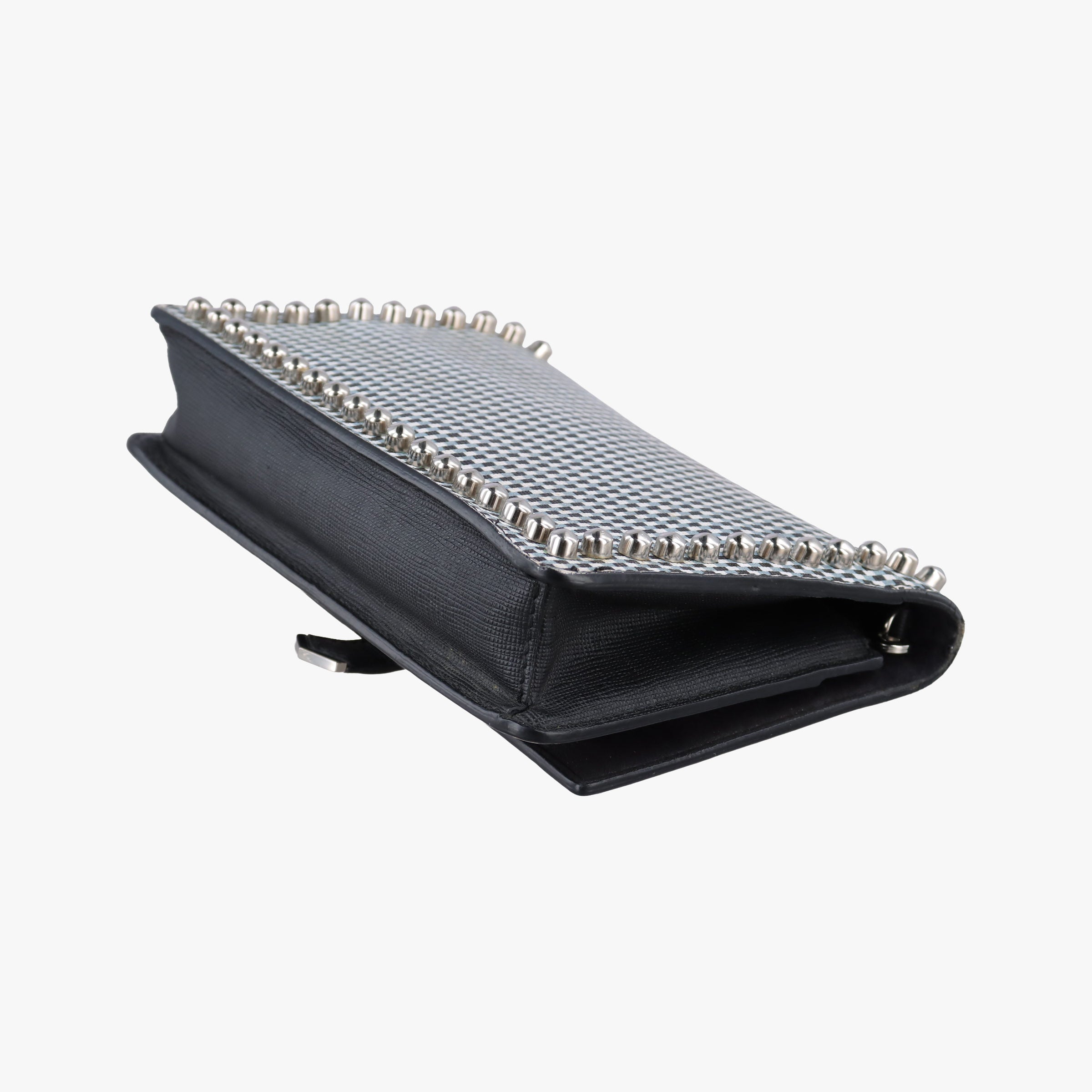 Pre-owned Fendi Karlito Lagerfeld Studded Black×Multicolour Leather 8M0346 shoulderbag | stylenewstar