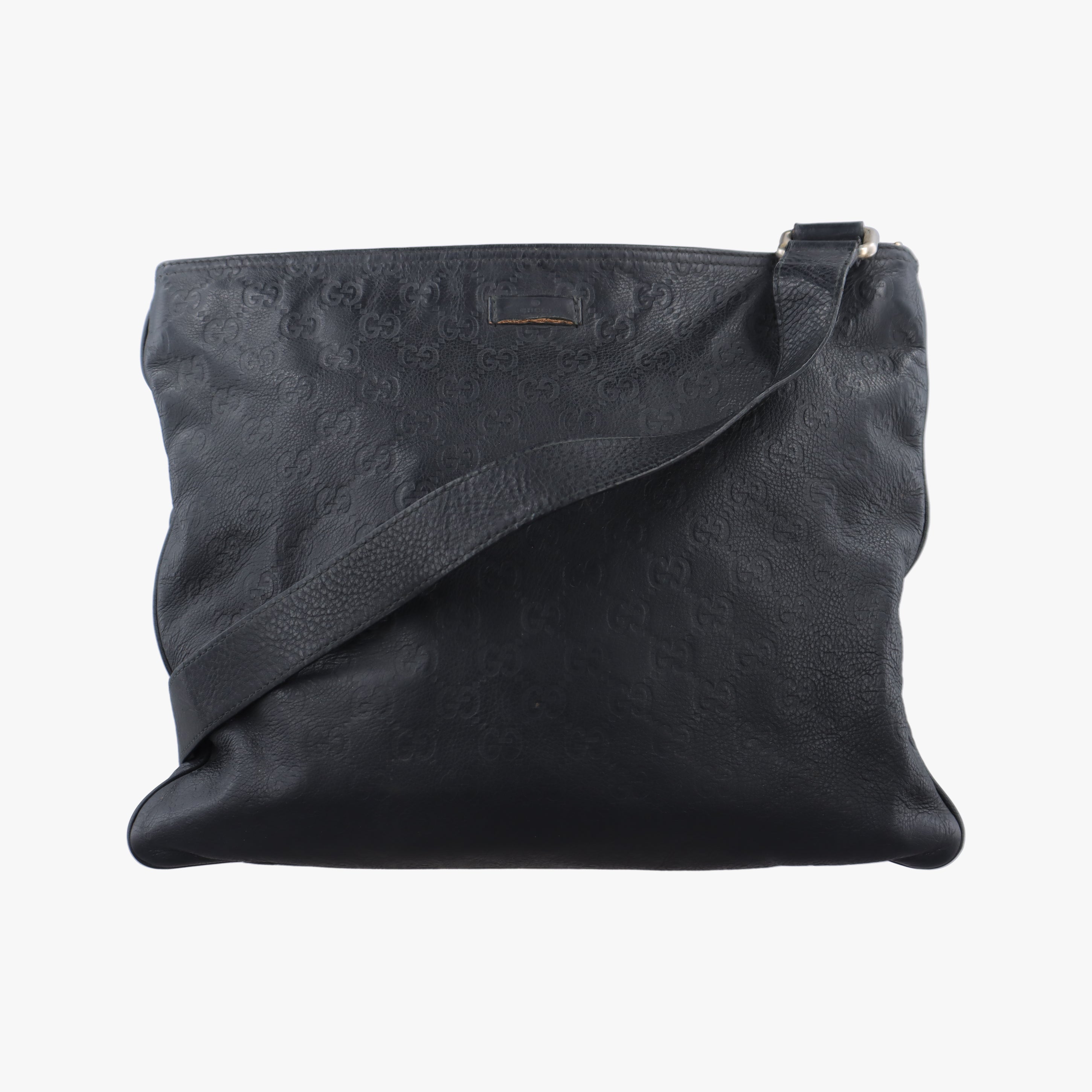 Pre-owned Gucci GG Imprime messenger Black Leather 201446 shoulderbag | stylenewstar