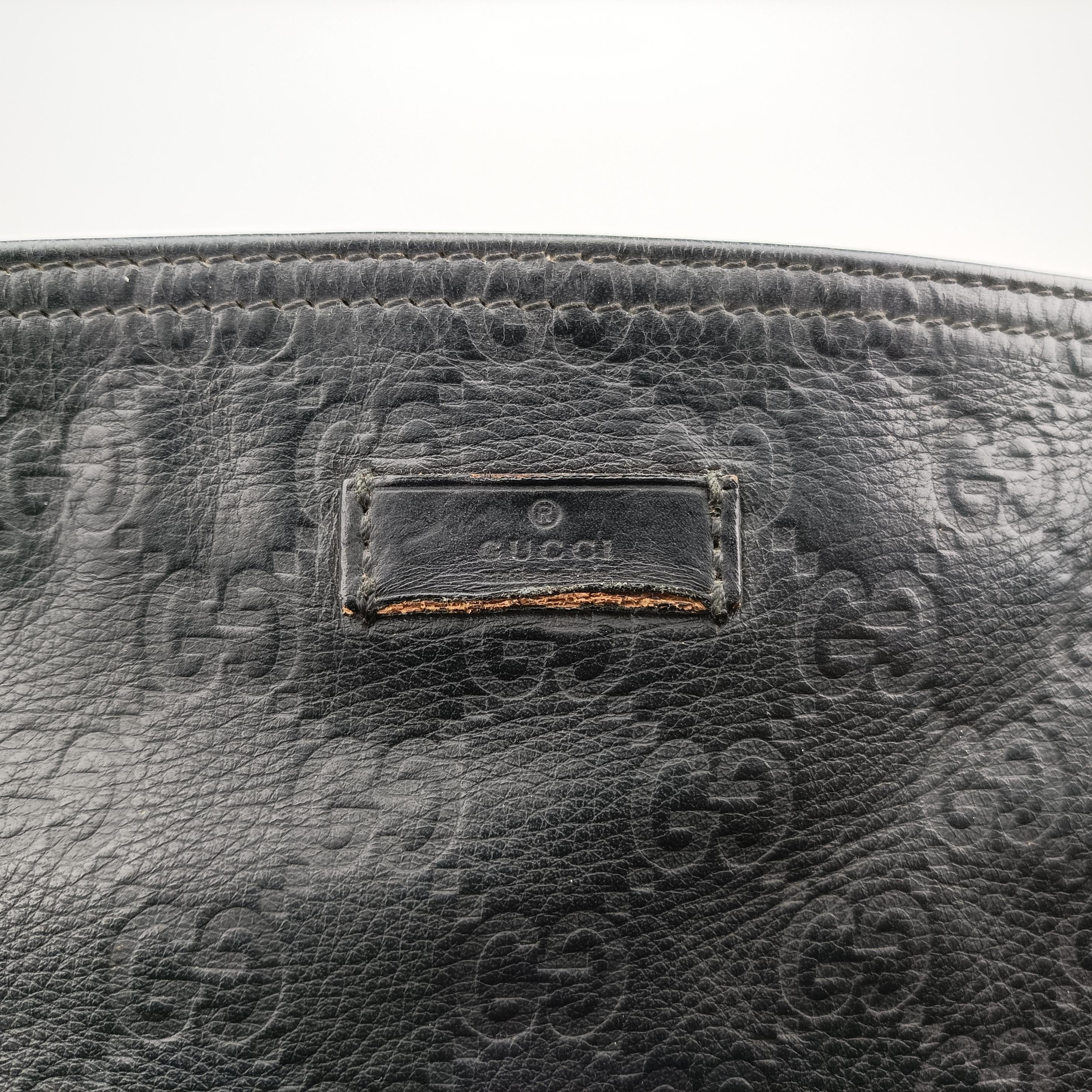 Pre-owned Gucci GG Imprime messenger Black Leather 201446 shoulderbag | stylenewstar