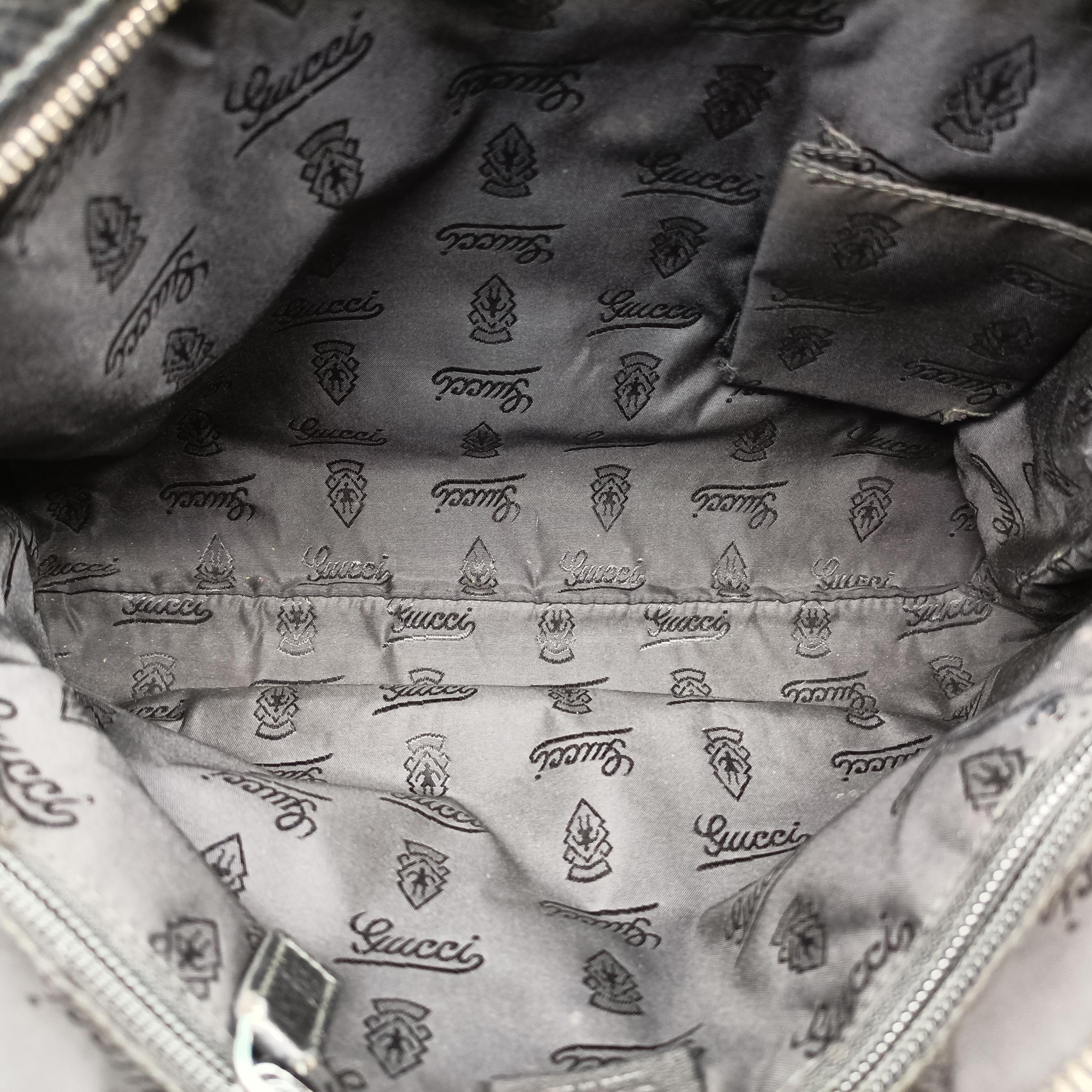Pre-owned Gucci GG Imprime messenger Black Leather 201446 shoulderbag | stylenewstar