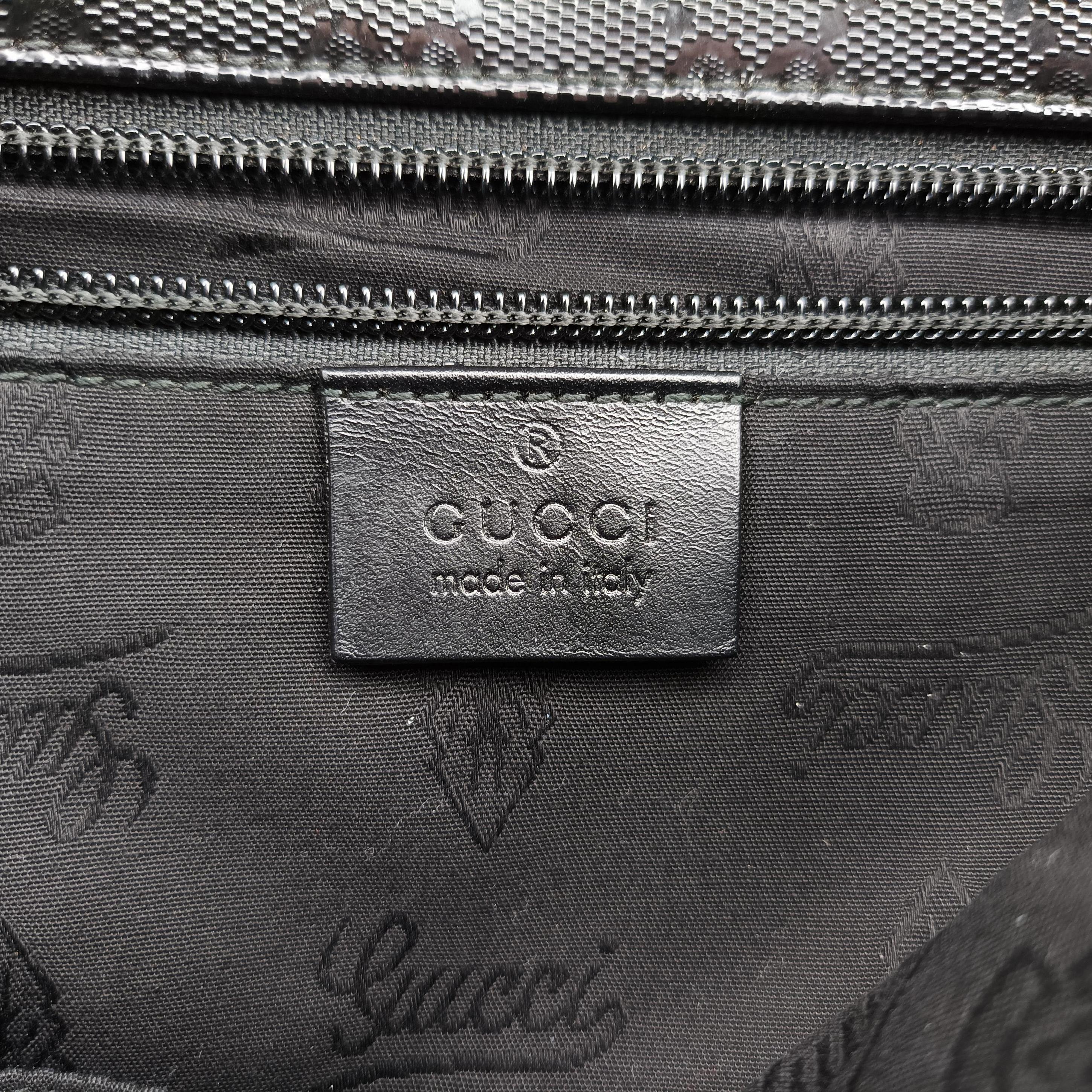 Pre-owned Gucci GG Plus Messenger Black Patent 201732 shoulderbag | stylenewstar