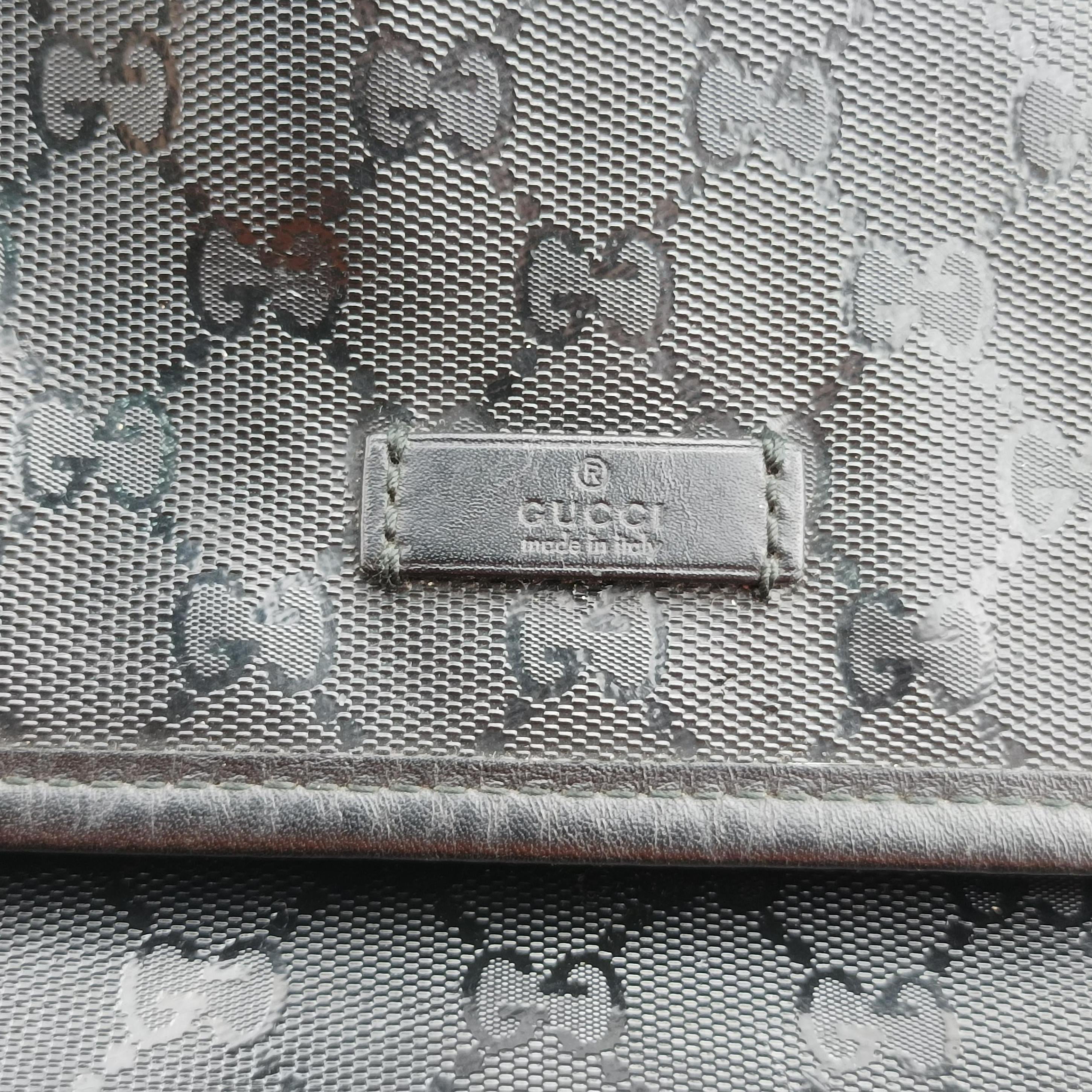 Pre-owned Gucci GG Plus Messenger Black Patent 201732 shoulderbag | stylenewstar