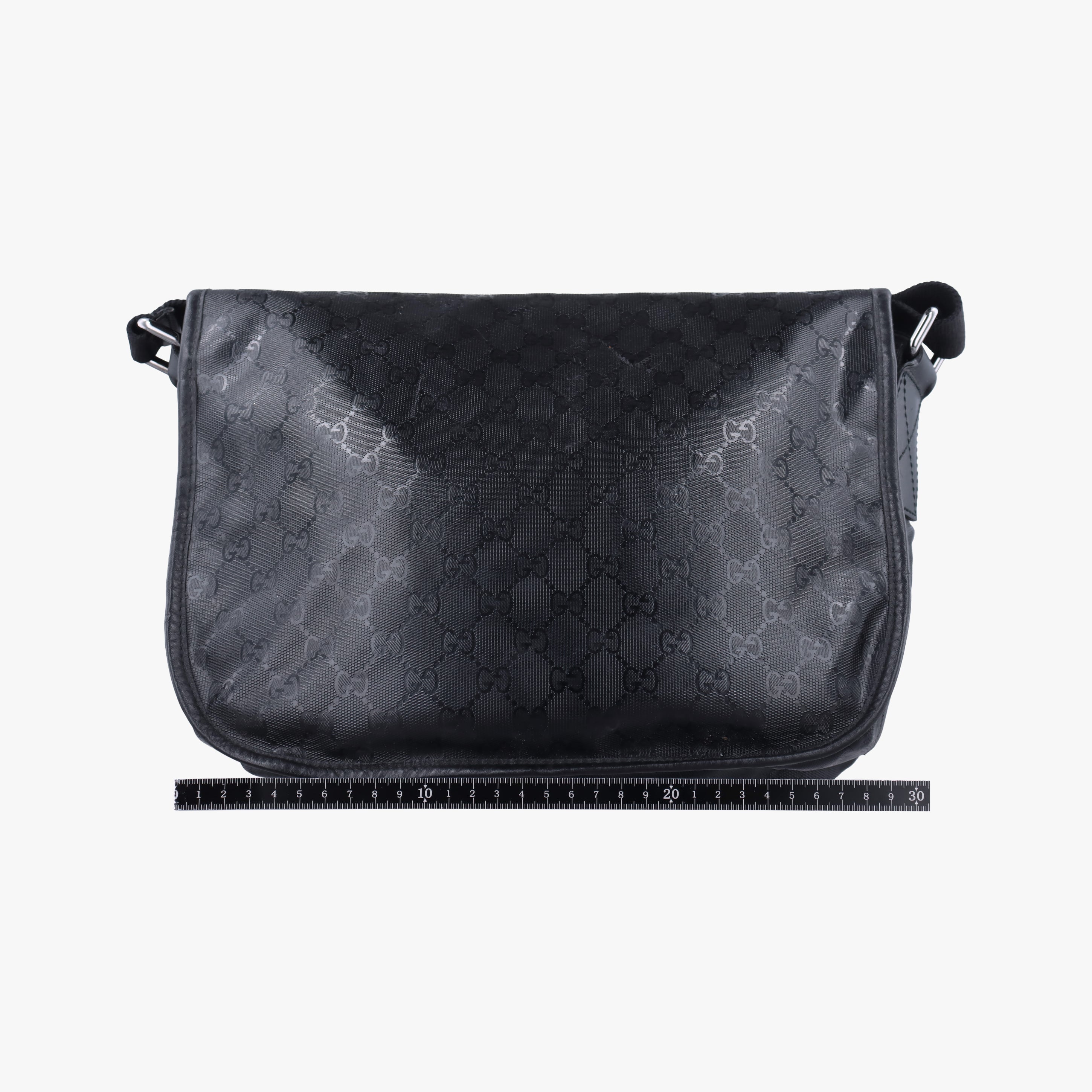 Pre-owned Gucci GG Plus Messenger Black Patent 201732 shoulderbag | stylenewstar