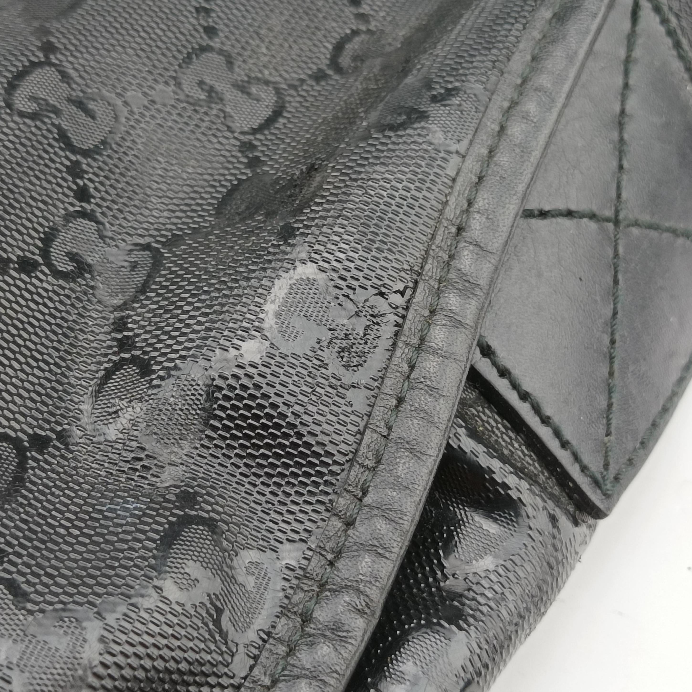 Pre-owned Gucci GG Plus Messenger Black Patent 201732 shoulderbag | stylenewstar