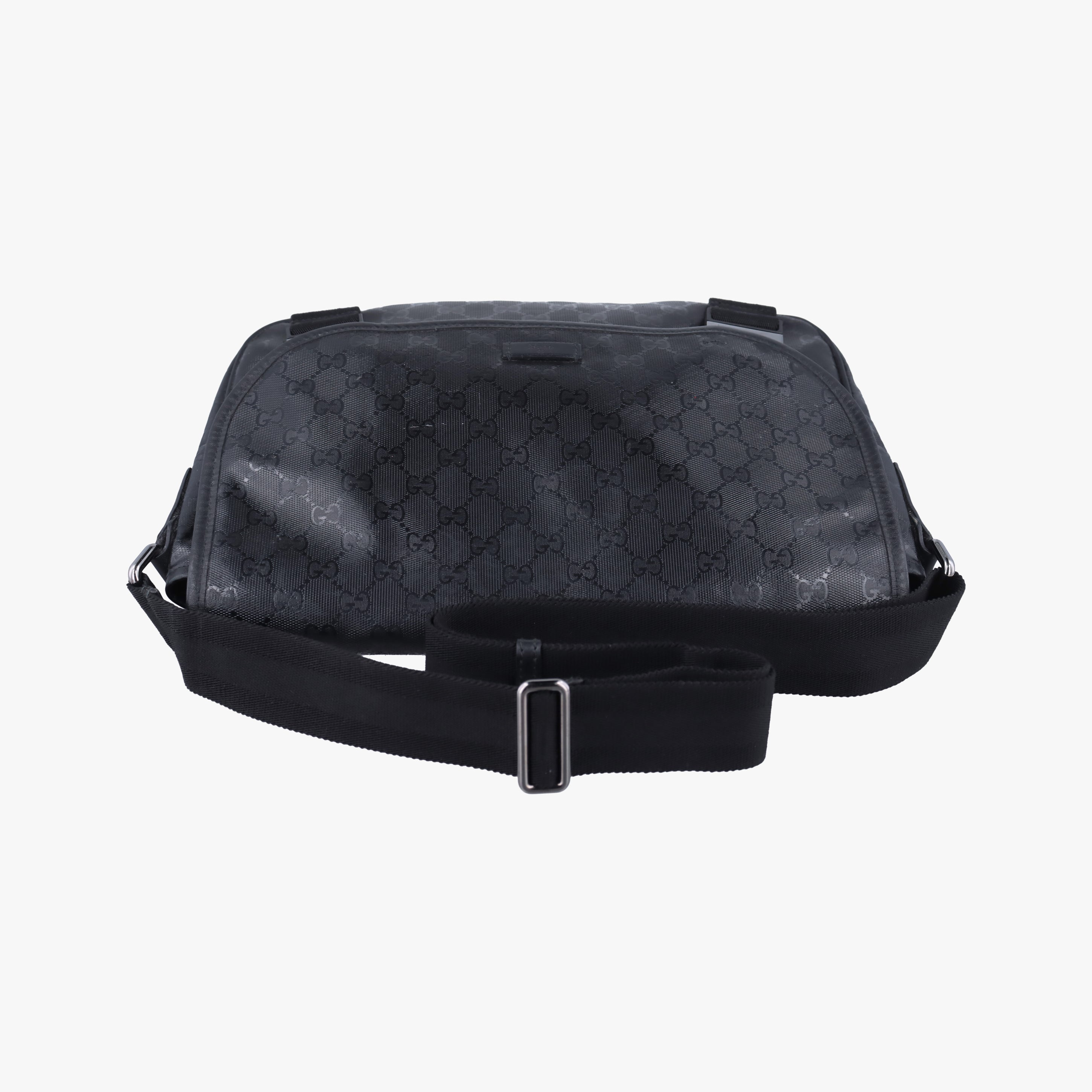 Pre-owned Gucci GG Plus Messenger Black Patent 201732 shoulderbag | stylenewstar