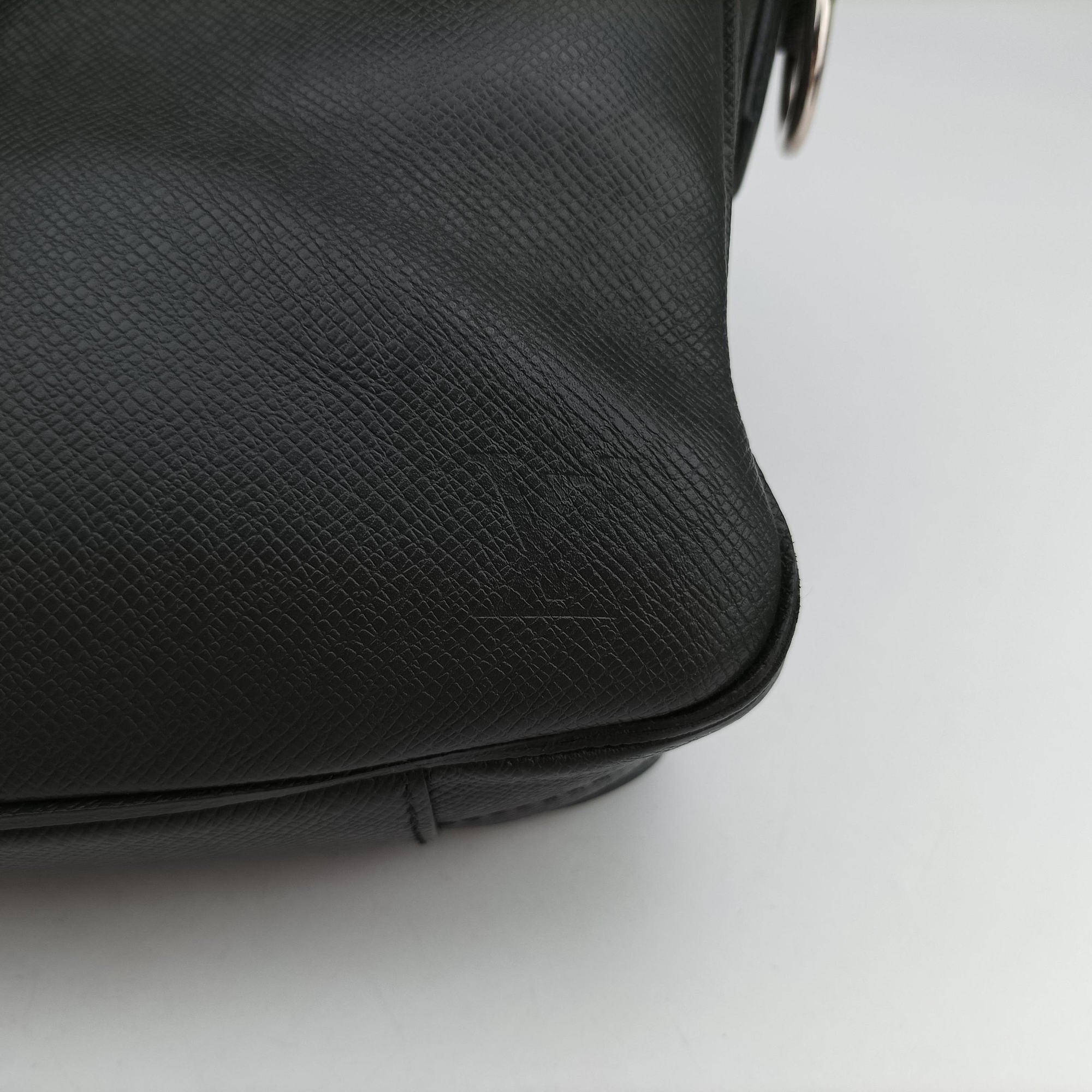 Pre-owned Louis Vuitton PDB Porto Document Business MM Ardoise Taiga M33441 shoulderbag | stylenewstar