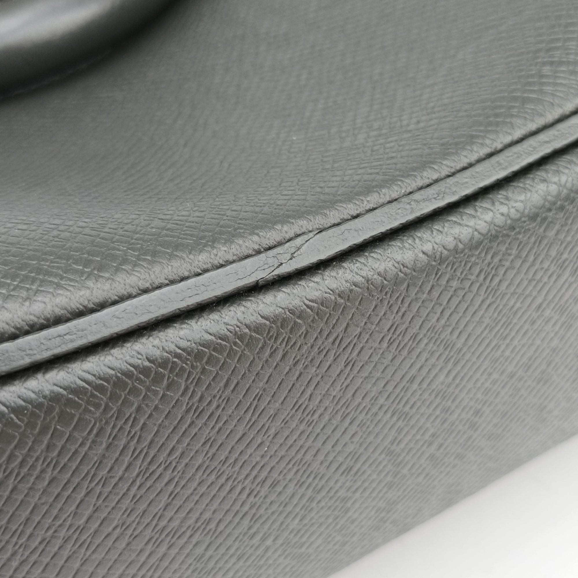 Pre-owned Louis Vuitton PDB Porto Document Business MM Ardoise Taiga M33441 shoulderbag | stylenewstar