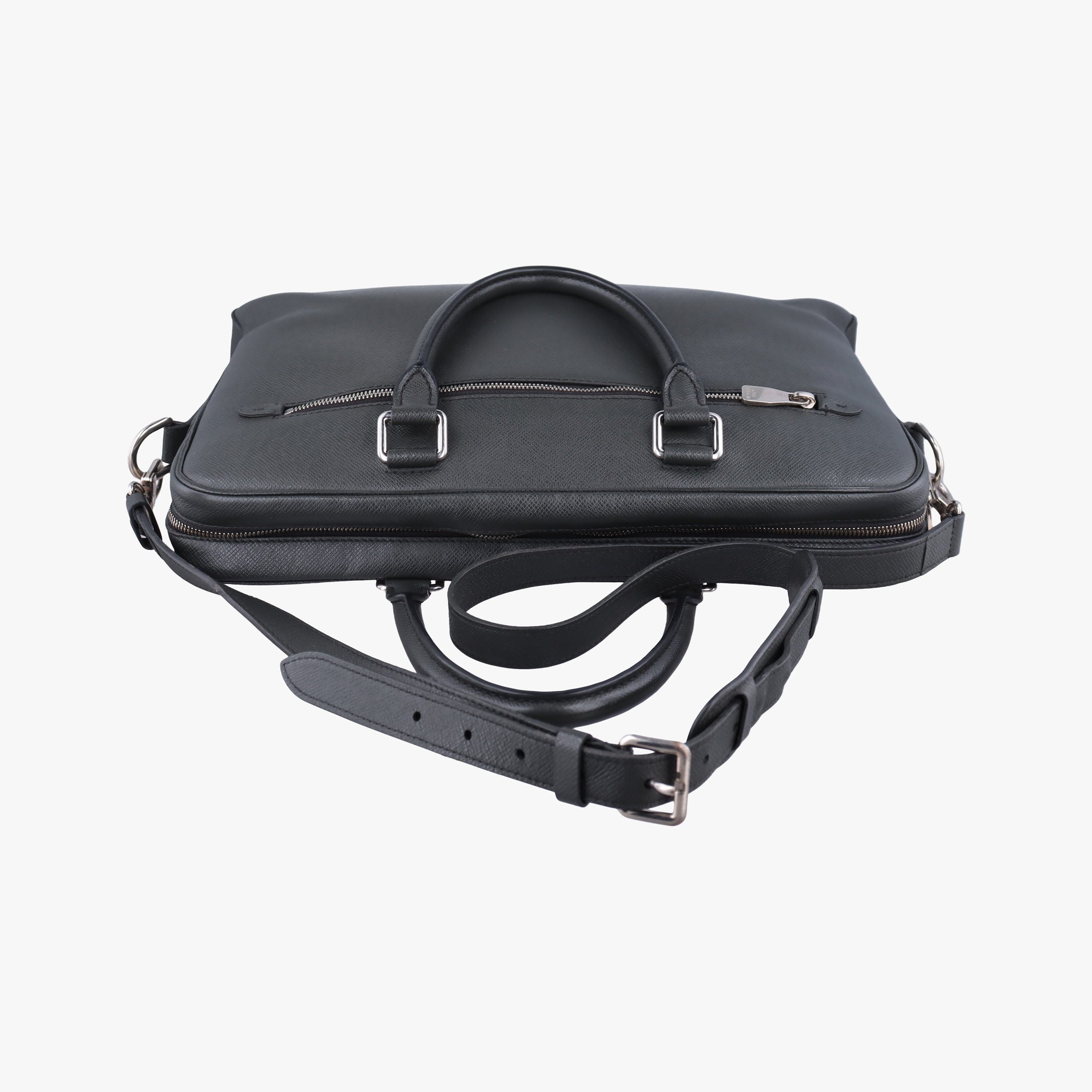 Pre-owned Louis Vuitton PDB Porto Document Business MM Ardoise Taiga M33441 shoulderbag | stylenewstar