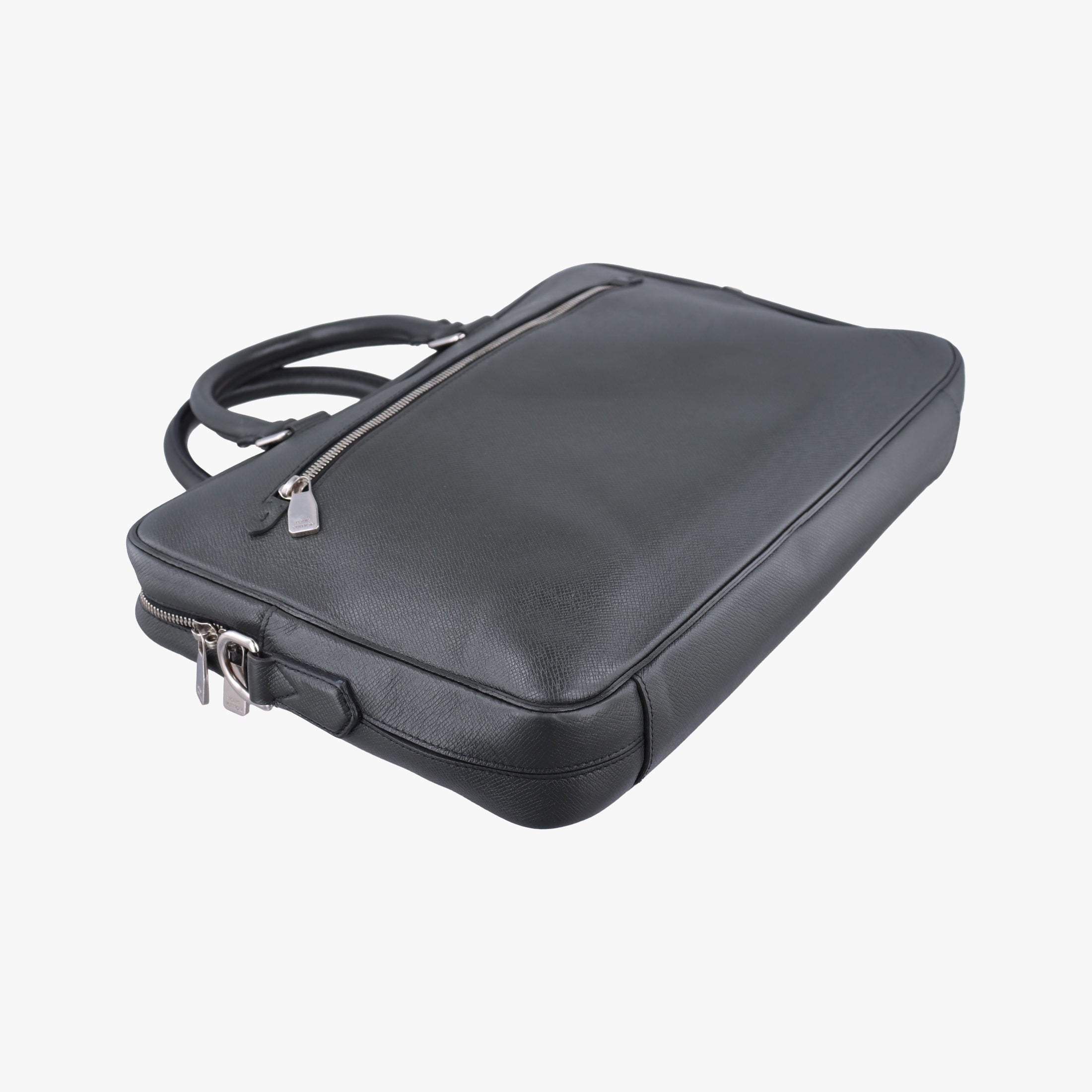 Secondhand Louis Vuitton Porto Document Business MM Black Taiga M33441 handbag | stylenewstar