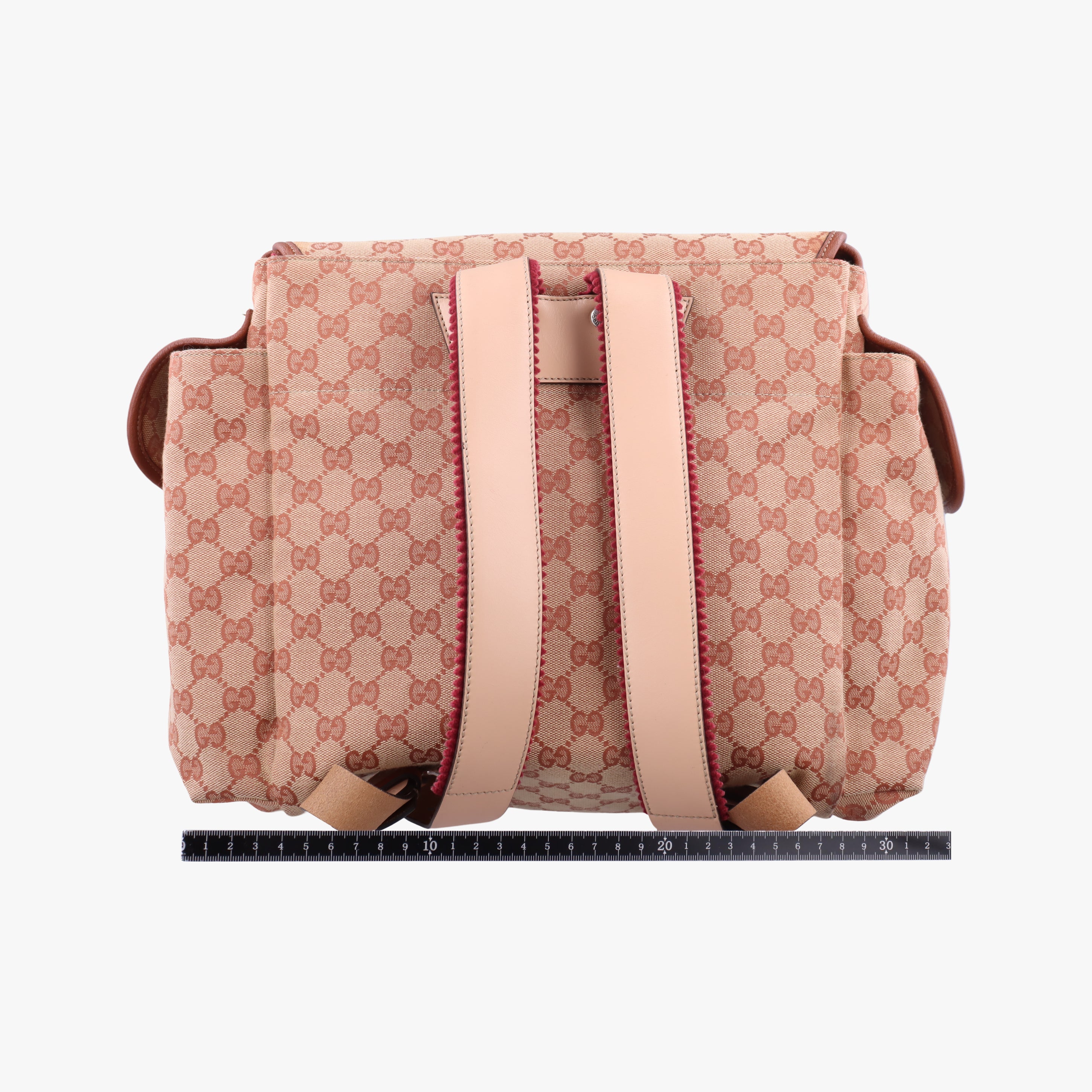 Pre-owned Gucci skull logo pink×Multicolour canvas 580811 backpack/rucksack | stylenewstar