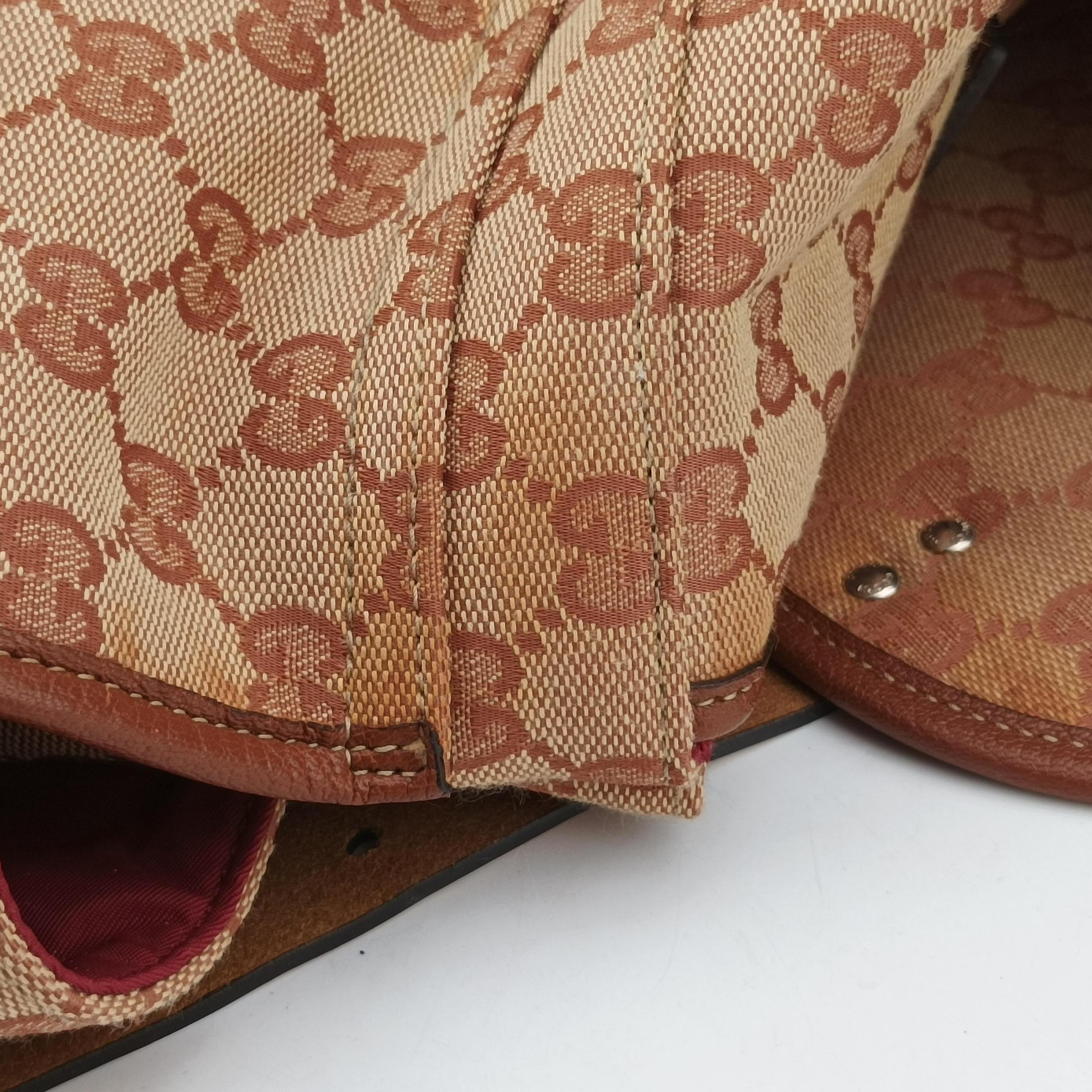 Pre-owned Gucci skull logo pink×Multicolour canvas 580811 backpack/rucksack | stylenewstar
