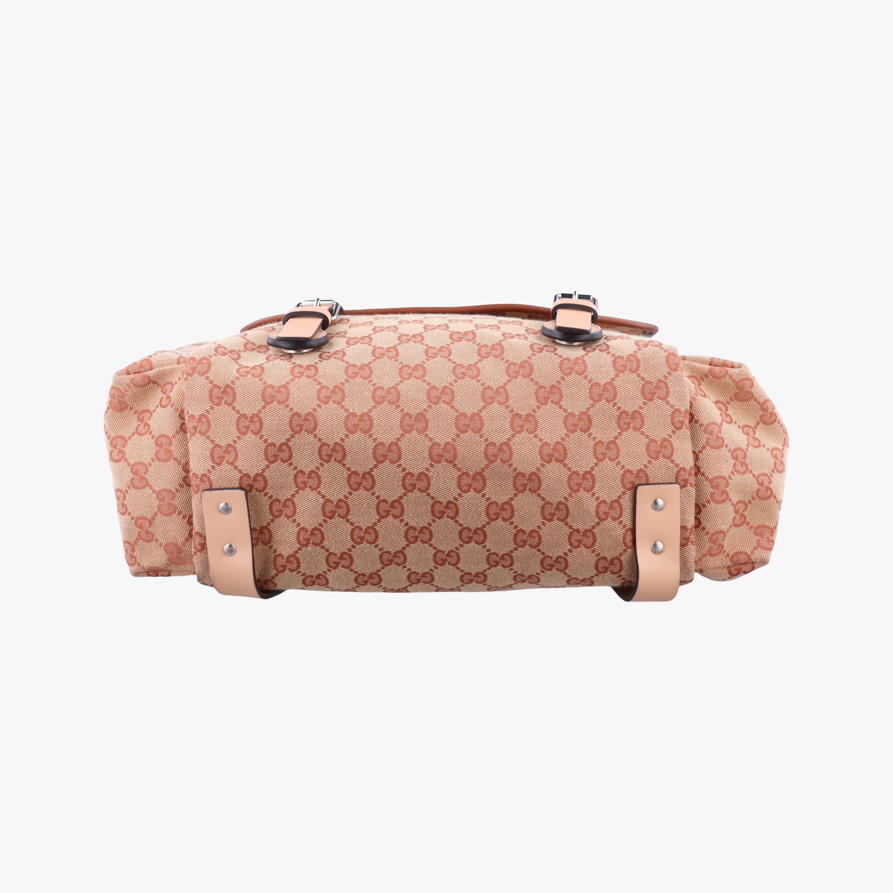Pre-owned Gucci skull logo pink×Multicolour canvas 580811 backpack/rucksack | stylenewstar