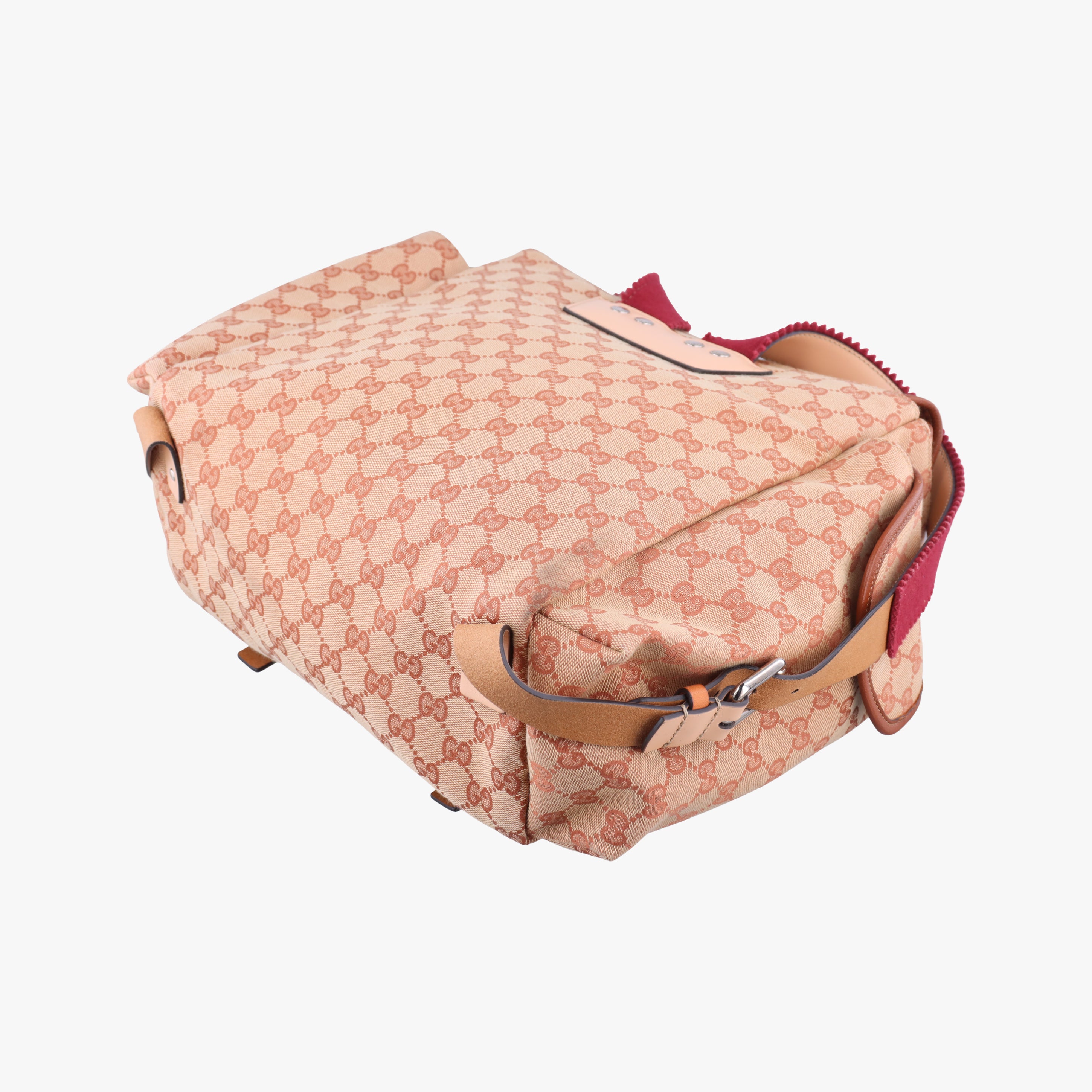 Pre-owned Gucci skull logo pink×Multicolour canvas 580811 backpack/rucksack | stylenewstar