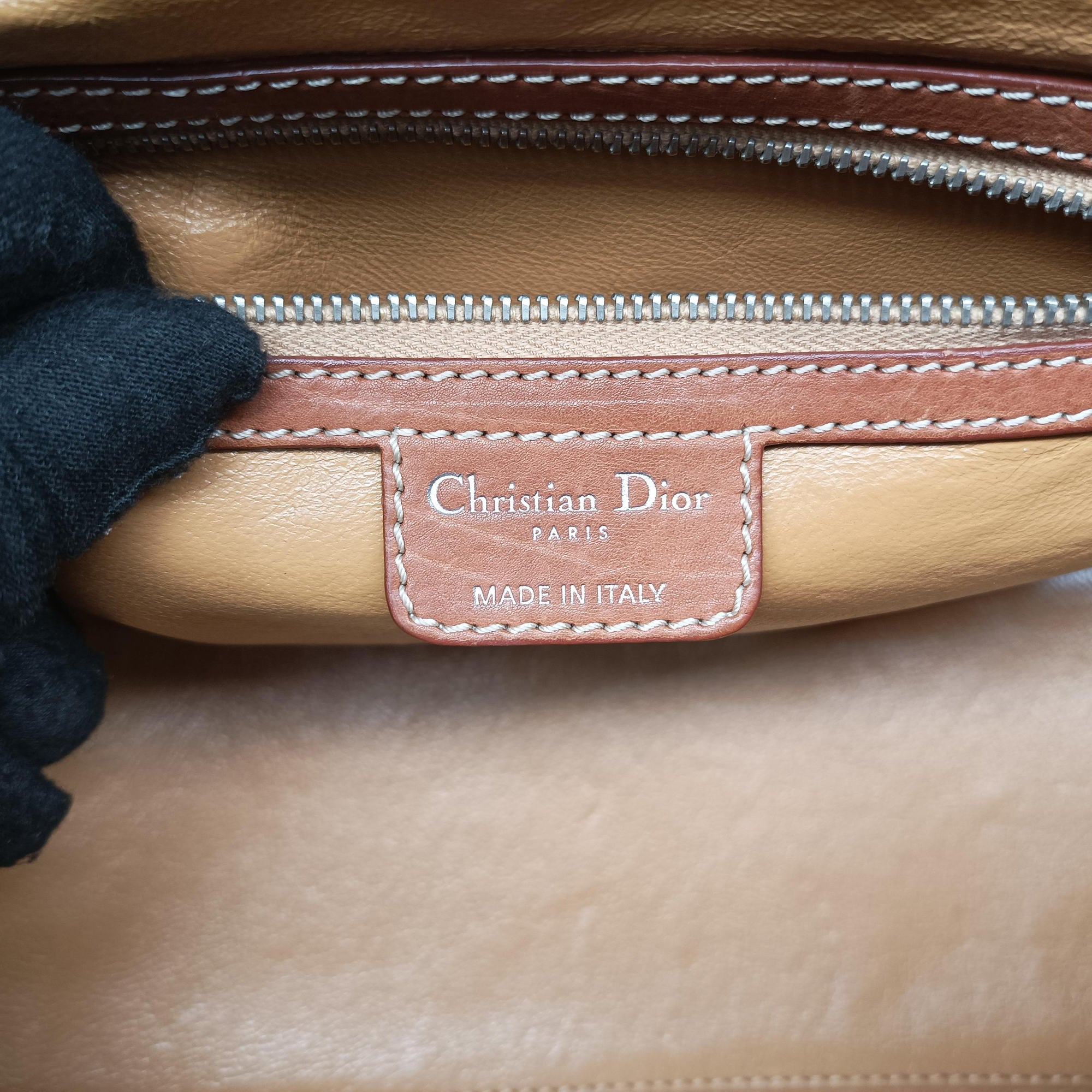 Pre-owned Christian Dior My Dior satchel beige Leather  handbag | stylenewstar