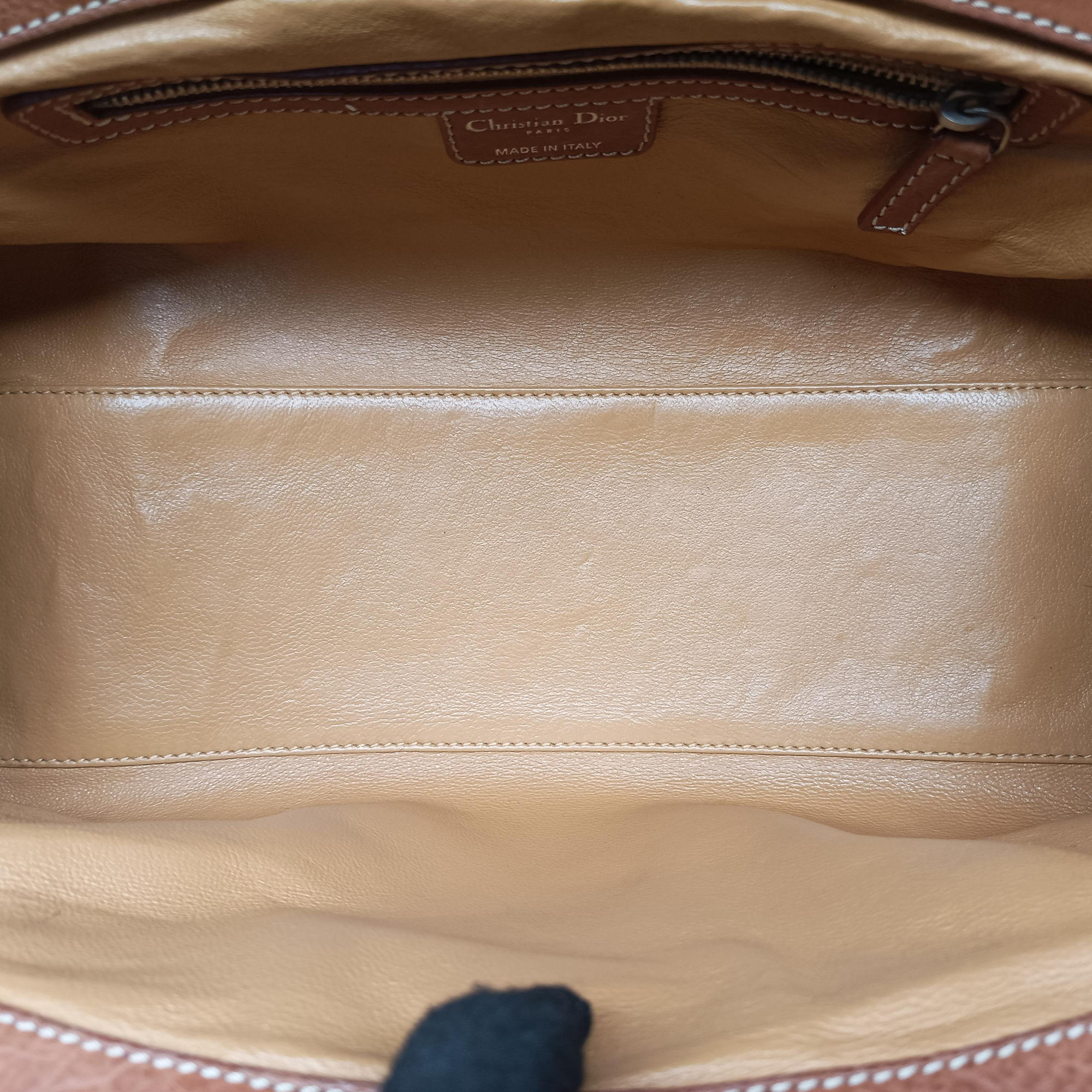 Pre-owned Christian Dior My Dior satchel beige Leather  handbag | stylenewstar