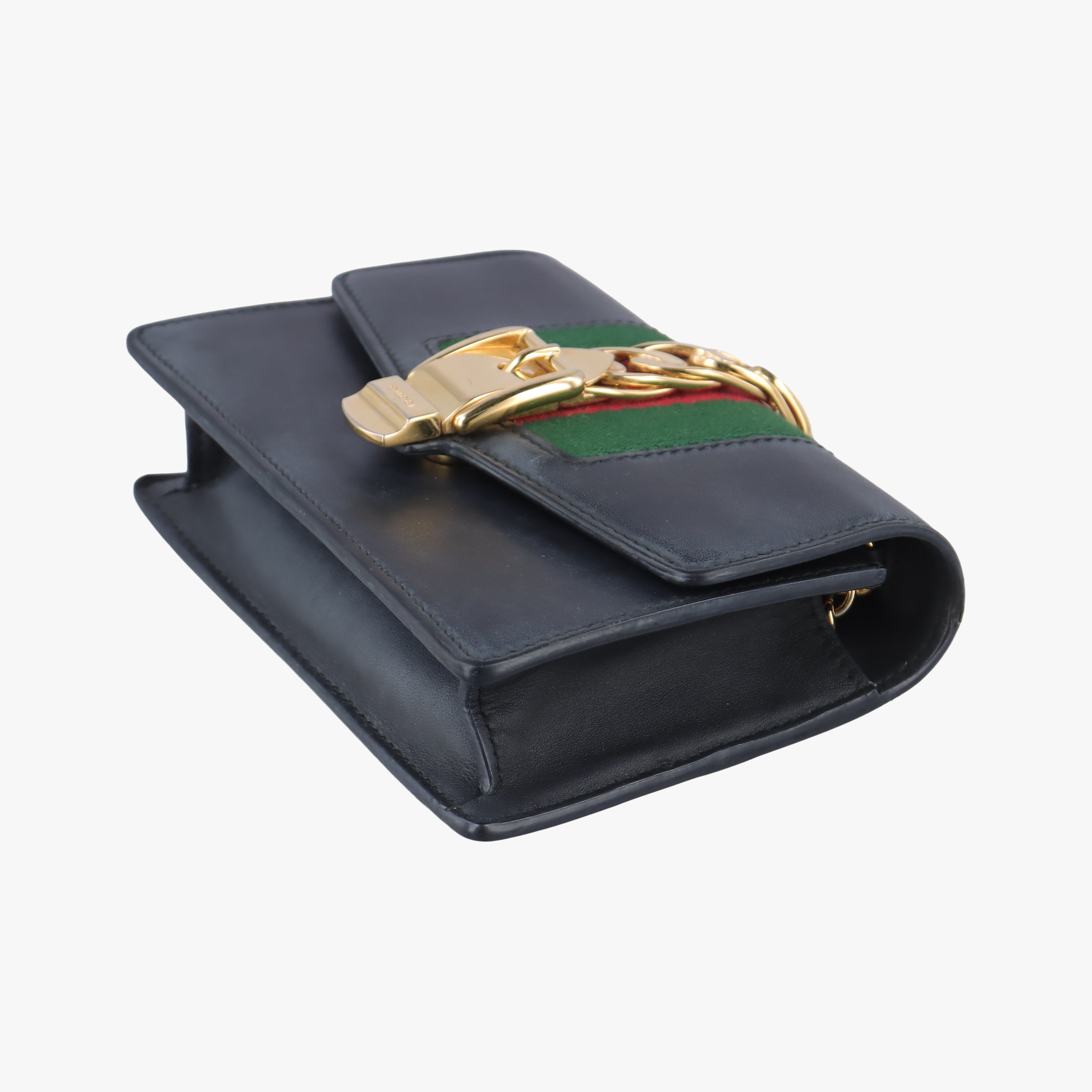 Secondhand Gucci Sylvie Black×red×green Leather 431666 shoulderbag | stylenewstar