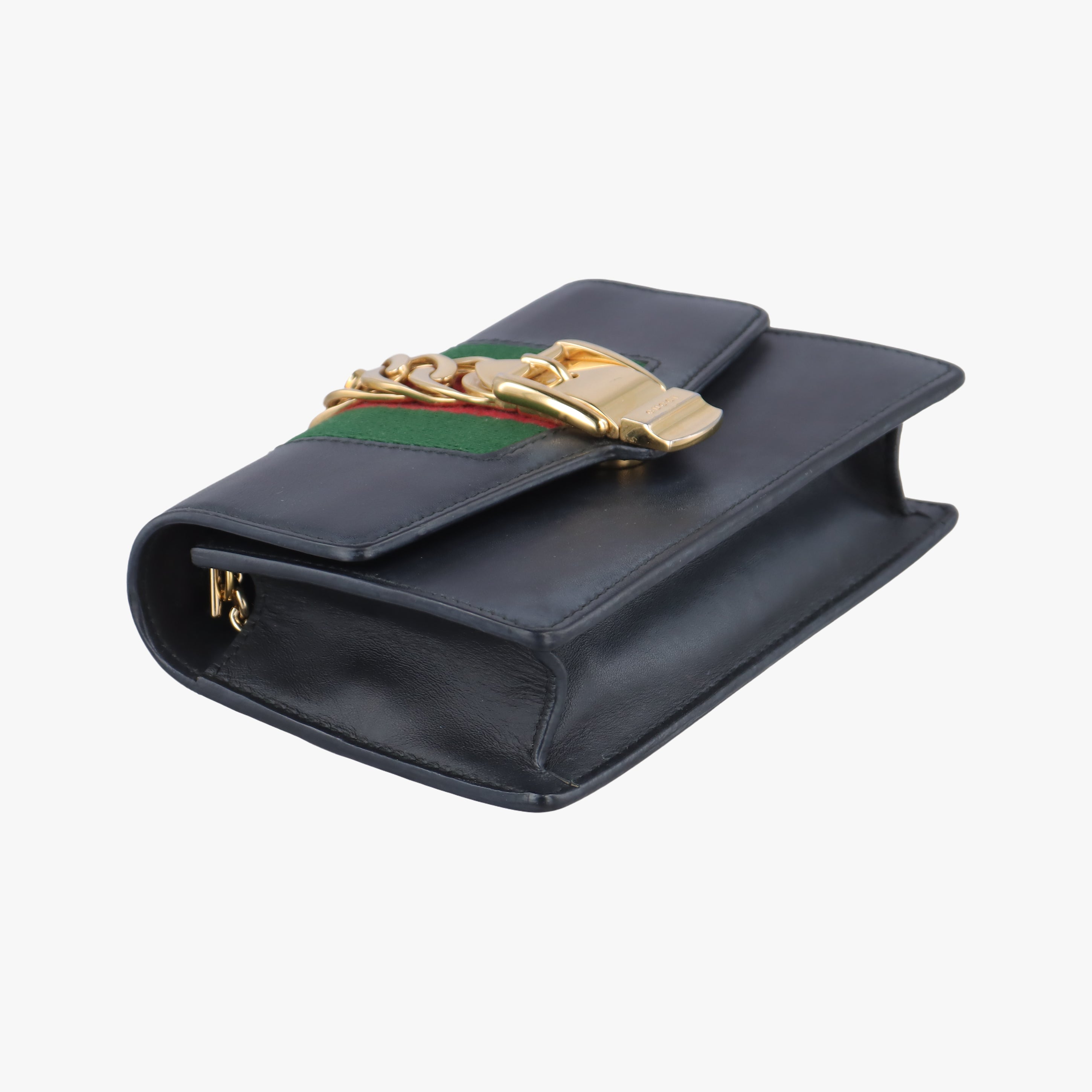 Secondhand Gucci Sylvie Black×red×green Leather 431666 shoulderbag | stylenewstar