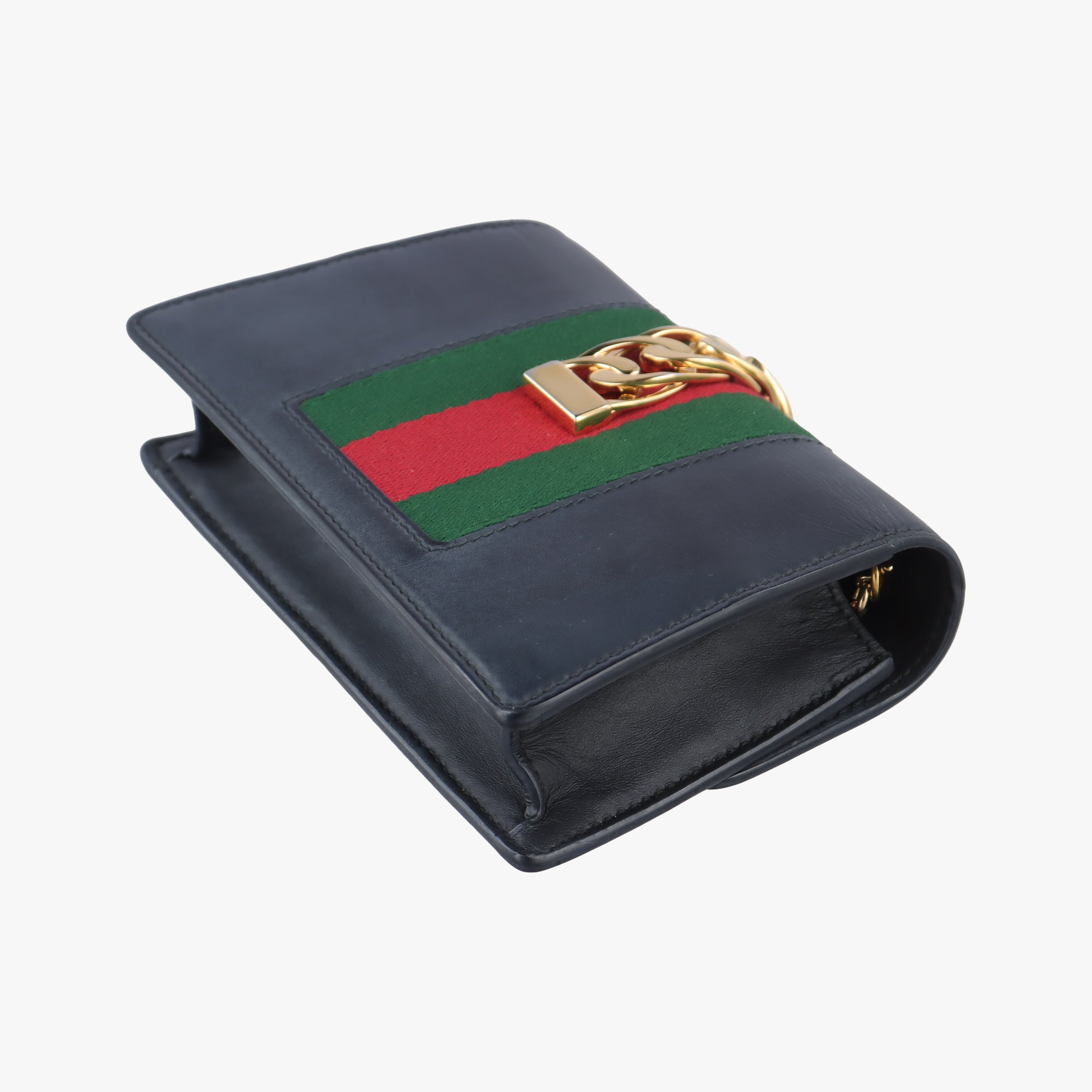 Secondhand Gucci Sylvie Black×red×green Leather 431666 shoulderbag | stylenewstar