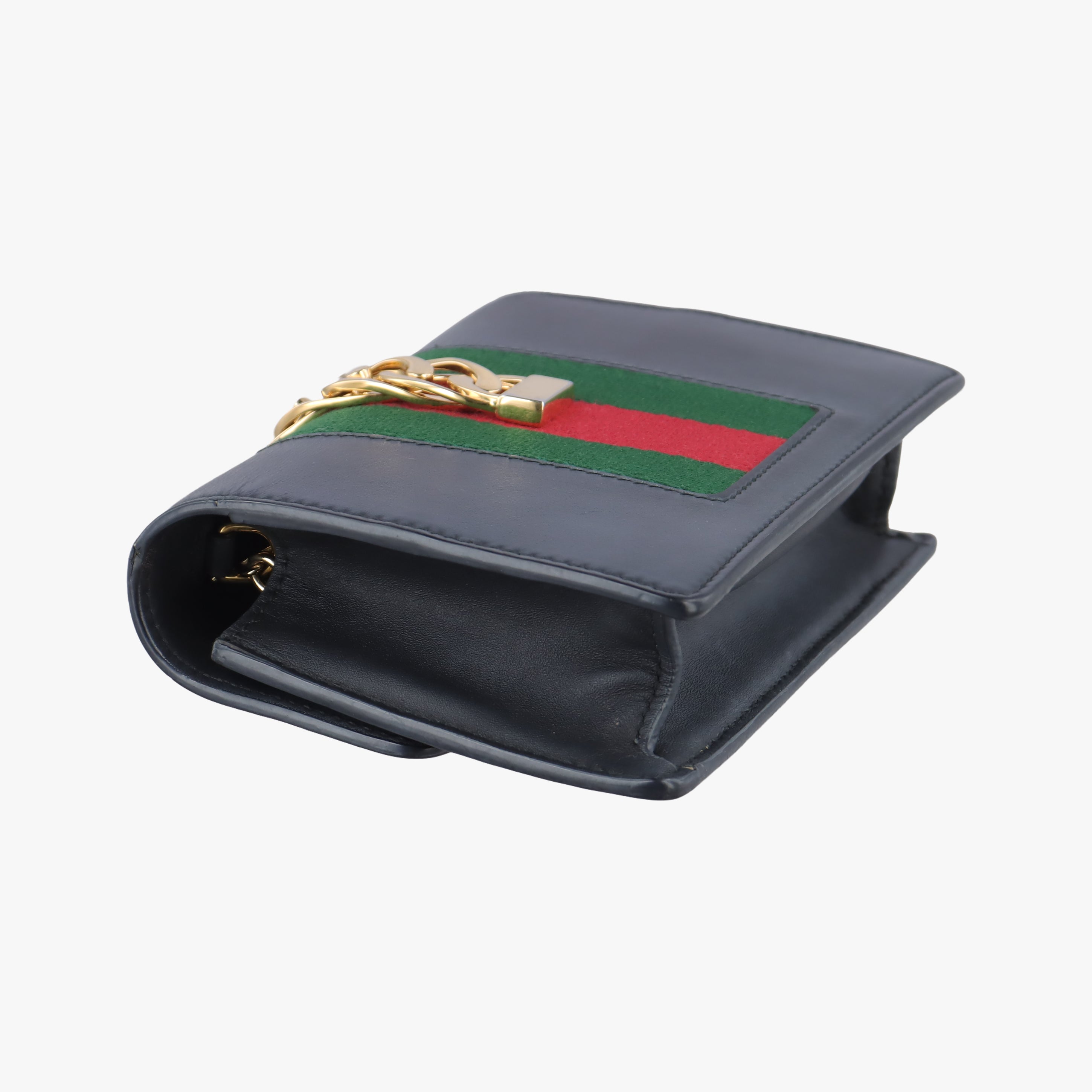 Secondhand Gucci Sylvie Black×red×green Leather 431666 shoulderbag | stylenewstar