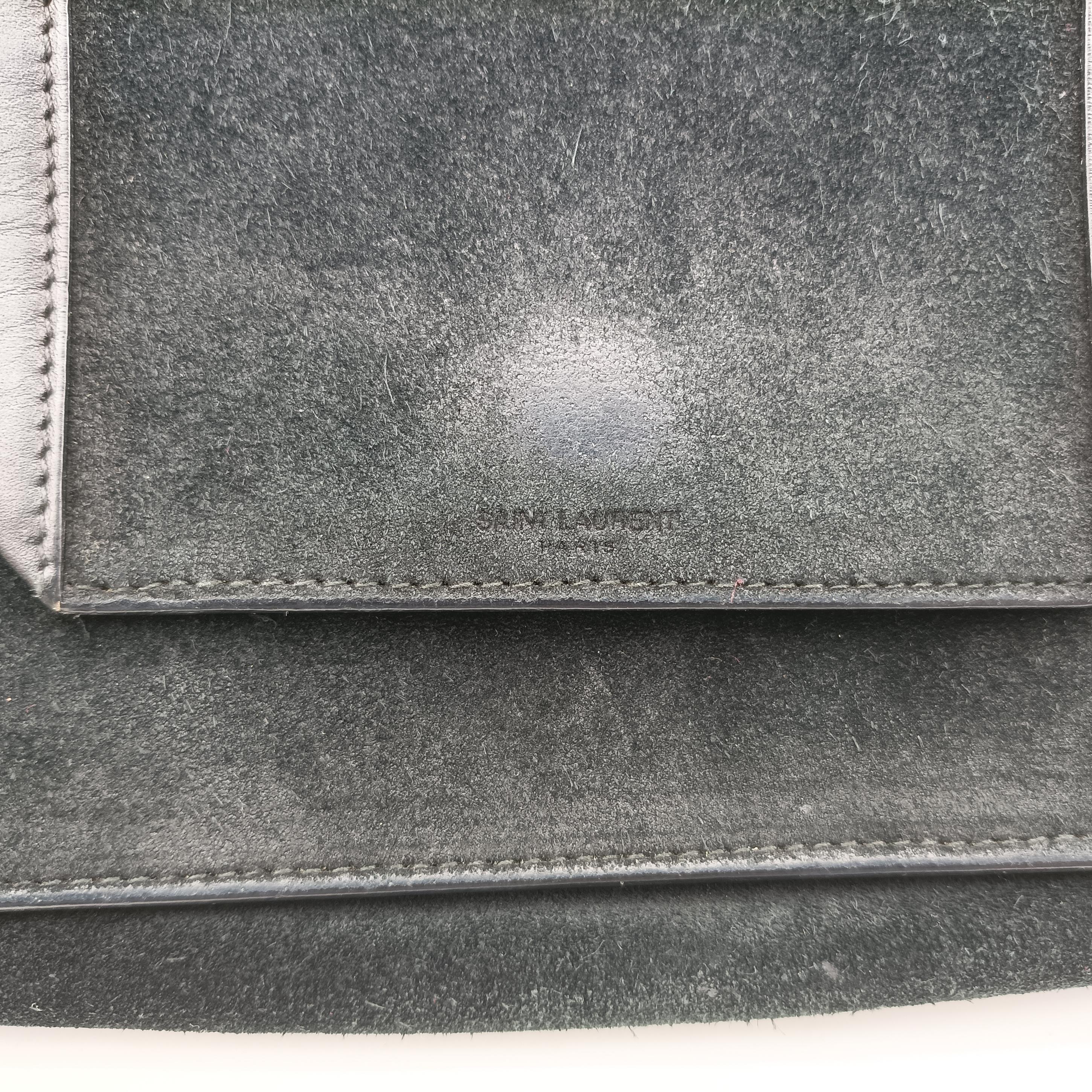 Pre-owned Yves Saint Laurent BETTY Black Suede×Leather 314515 shoulderbag | stylenewstar