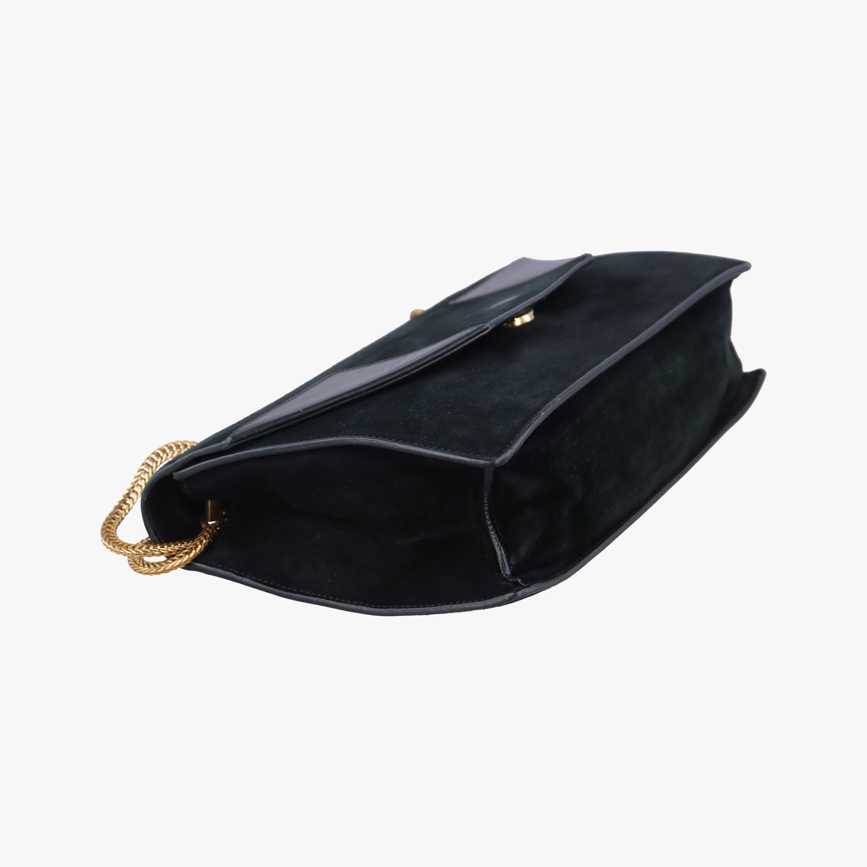 Pre-owned Yves Saint Laurent BETTY Black Suede×Leather 314515 shoulderbag | stylenewstar