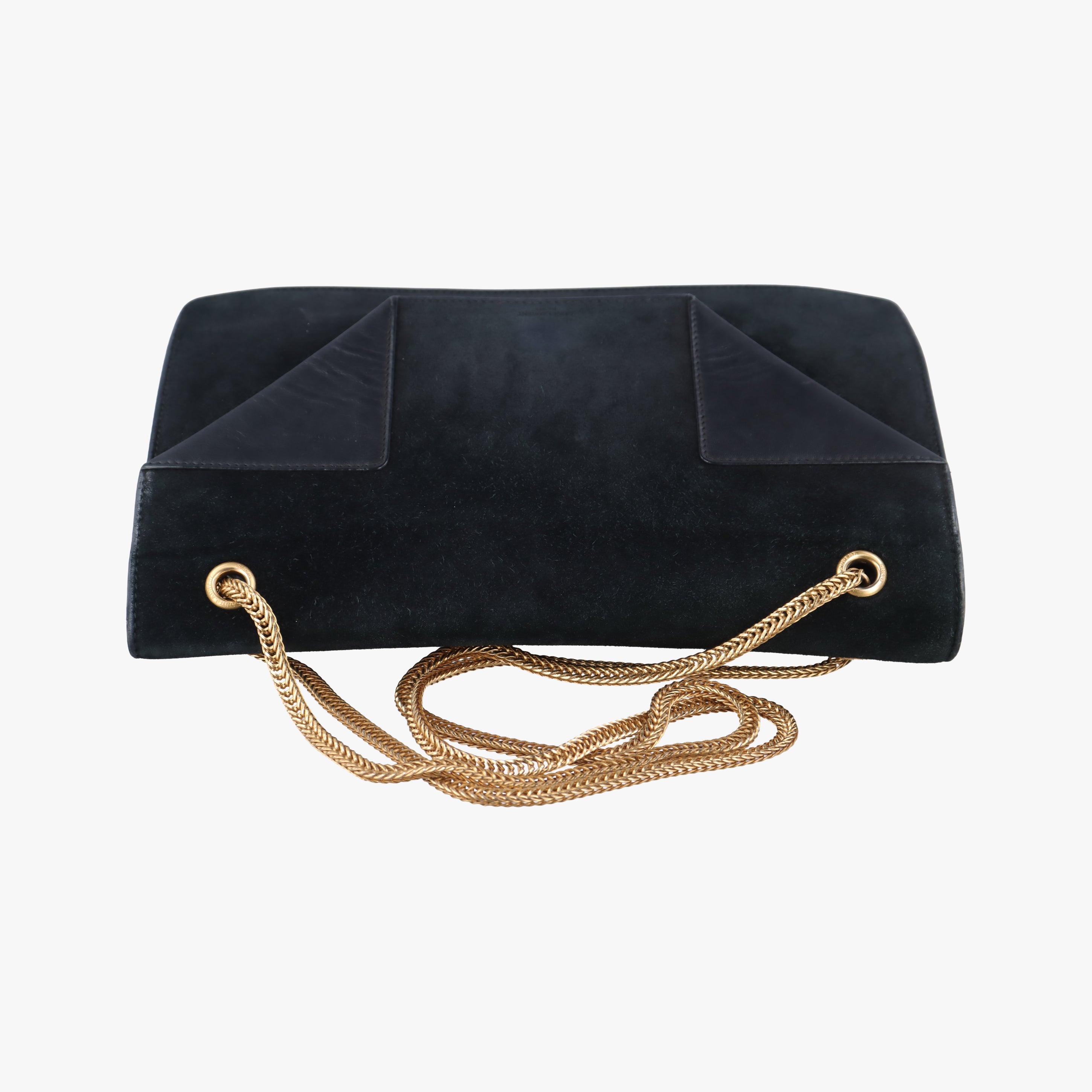 Pre-owned Yves Saint Laurent BETTY Black Suede×Leather 314515 shoulderbag | stylenewstar
