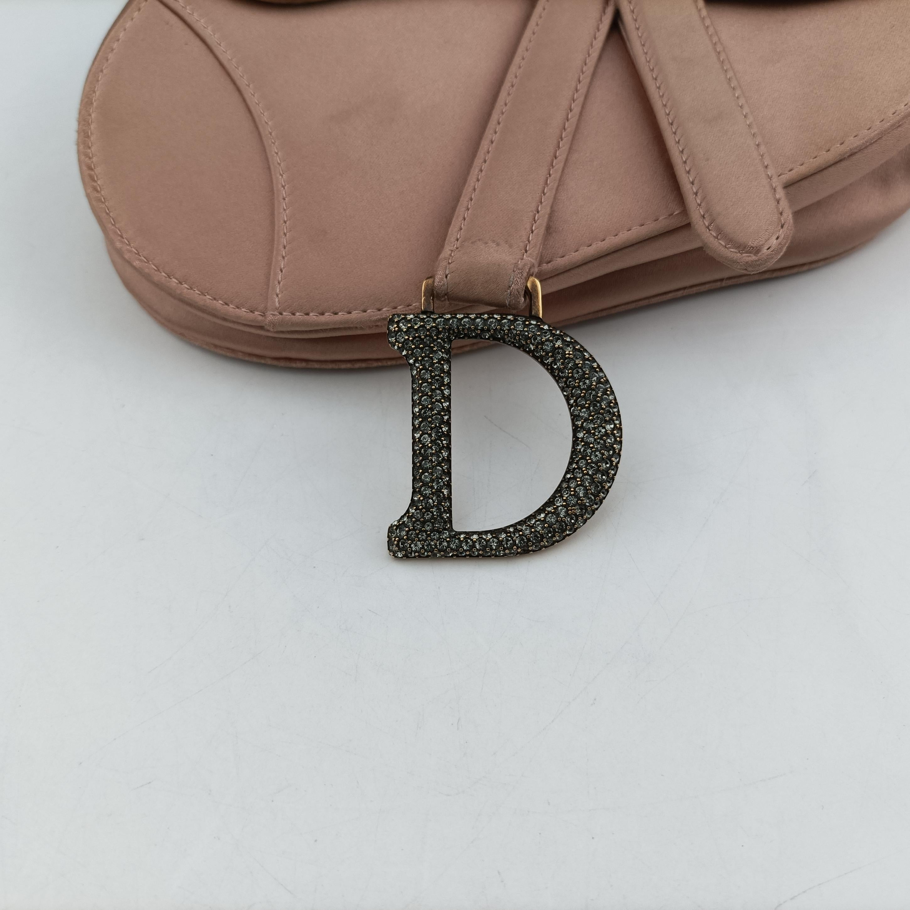 Pre-owned Christian Dior Saddle Pink silk  shoulderbag | stylenewstar