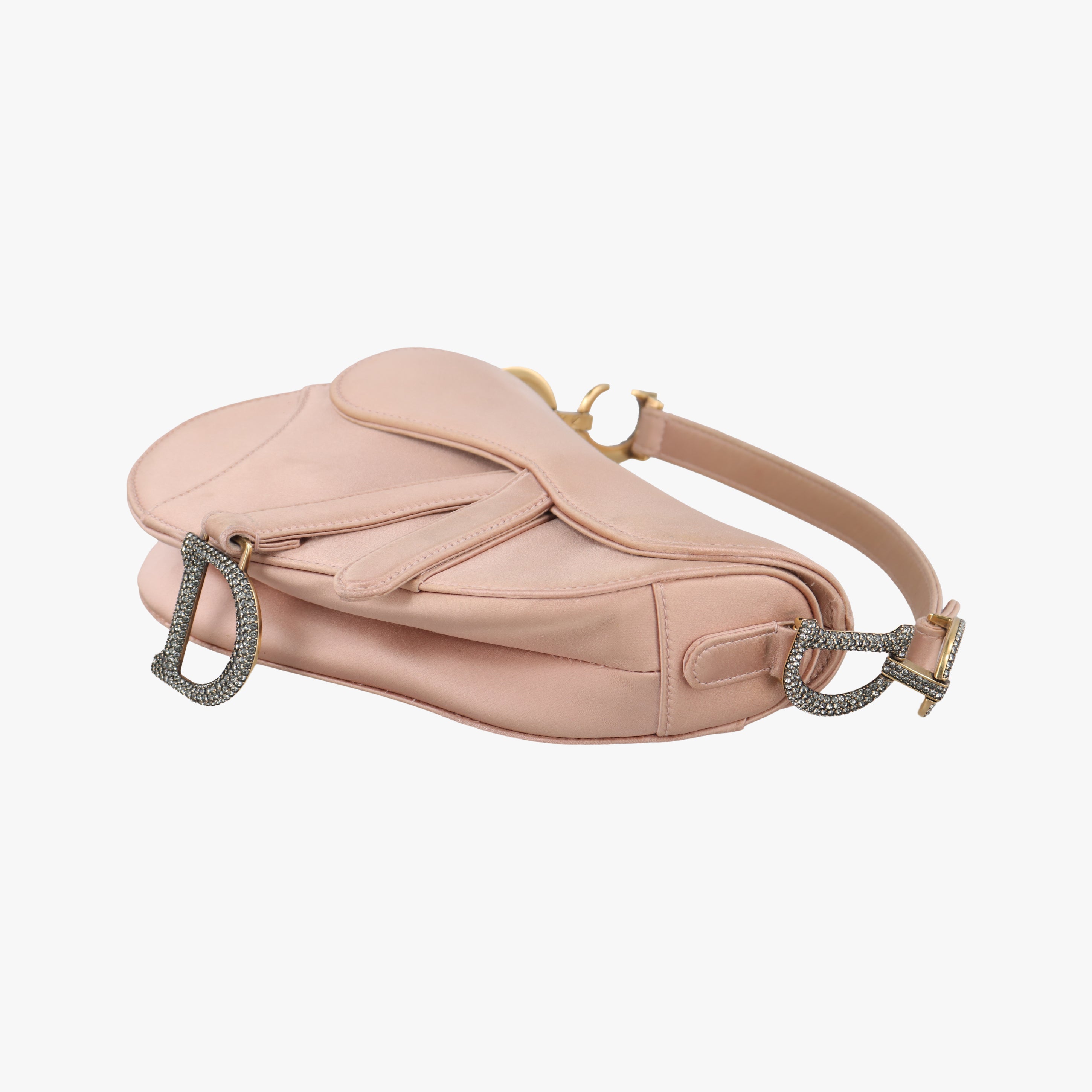 Pre-owned Christian Dior Saddle Pink silk  shoulderbag | stylenewstar