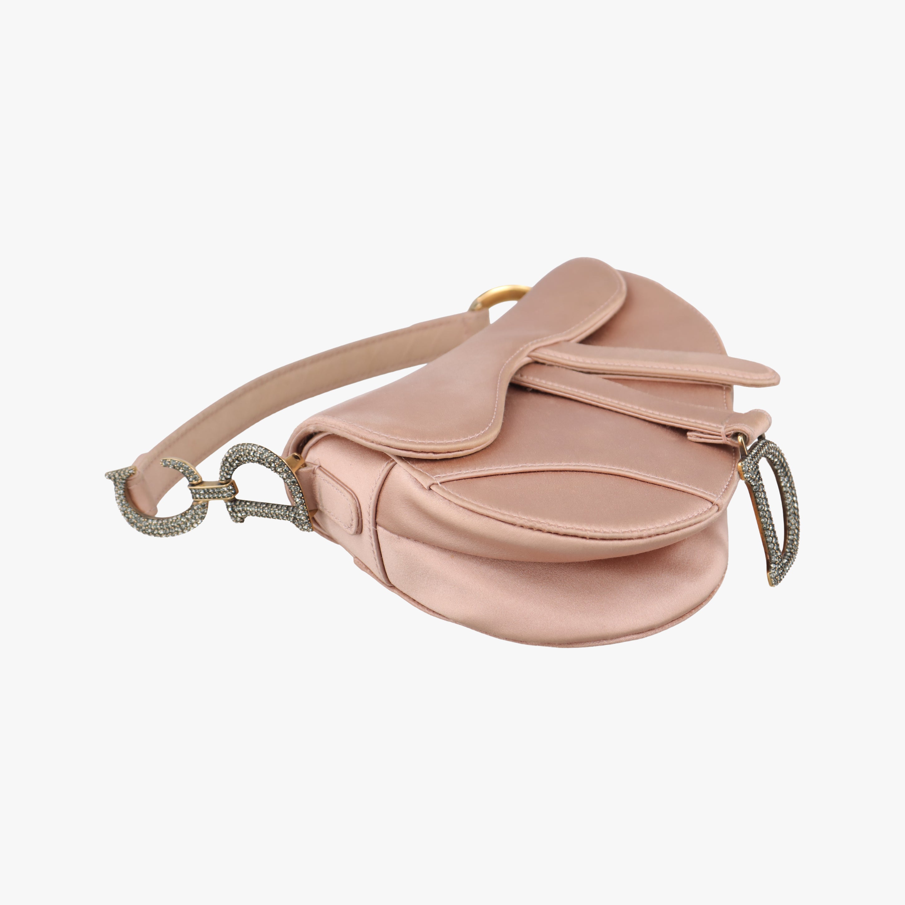 Pre-owned Christian Dior Saddle Pink silk  shoulderbag | stylenewstar