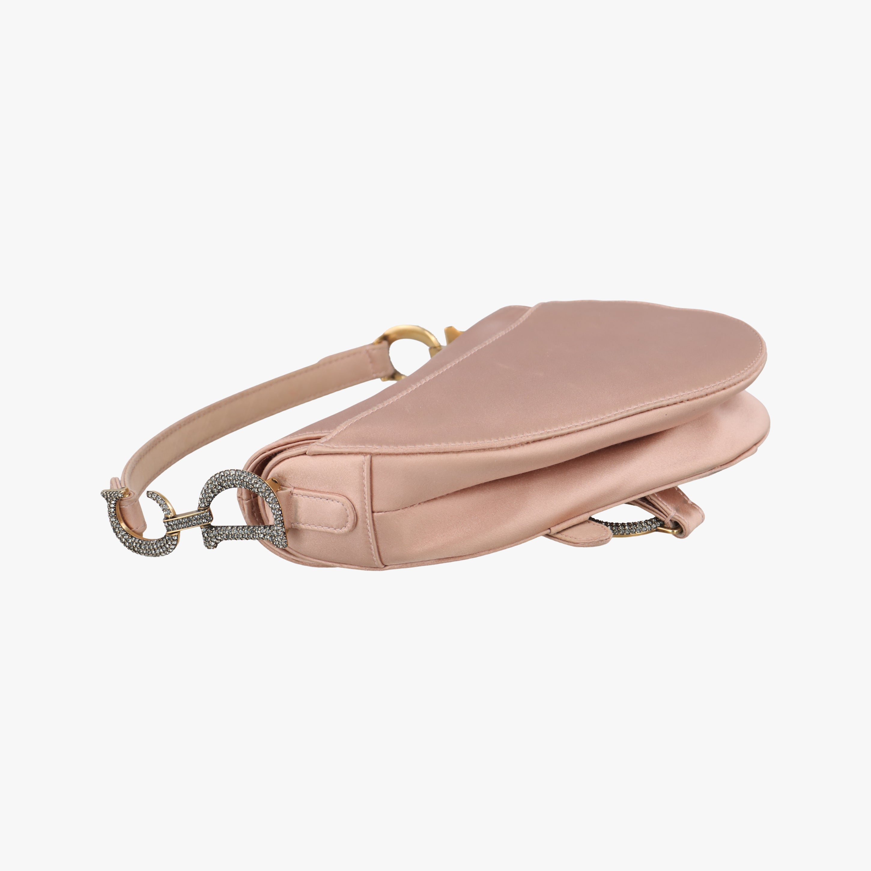 Pre-owned Christian Dior Saddle Pink silk  shoulderbag | stylenewstar