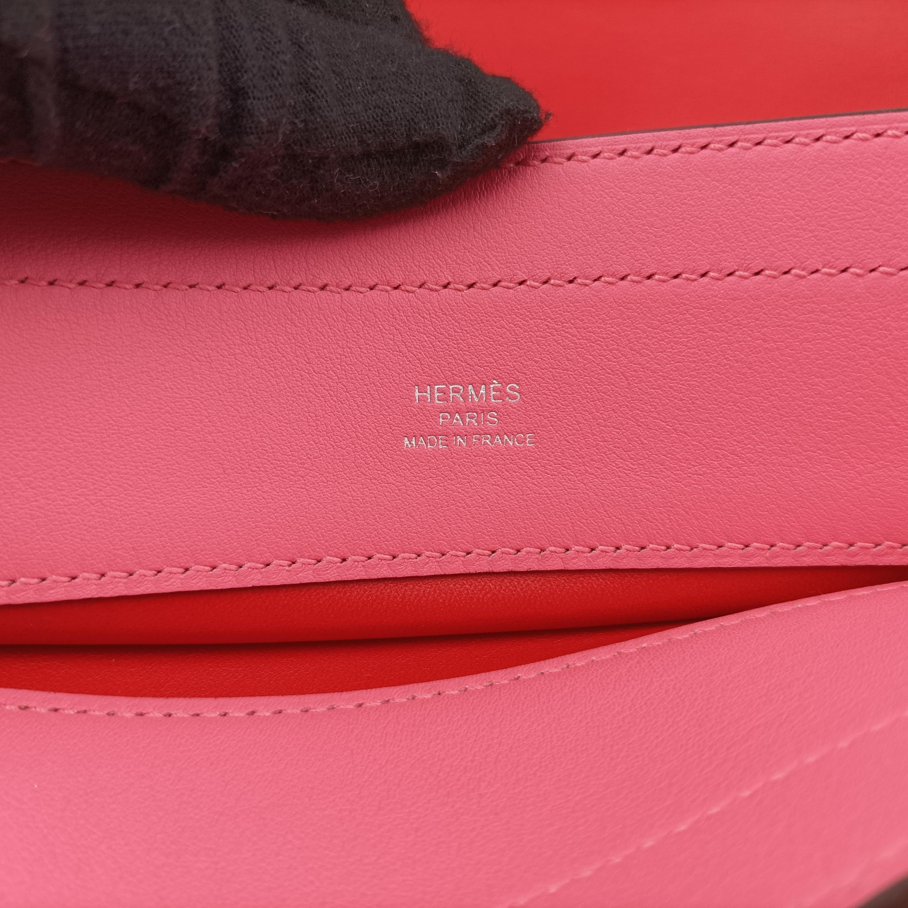 Pre-owned Hermes Sac Aline mini Red lambskin  shoulderbag | stylenewstar