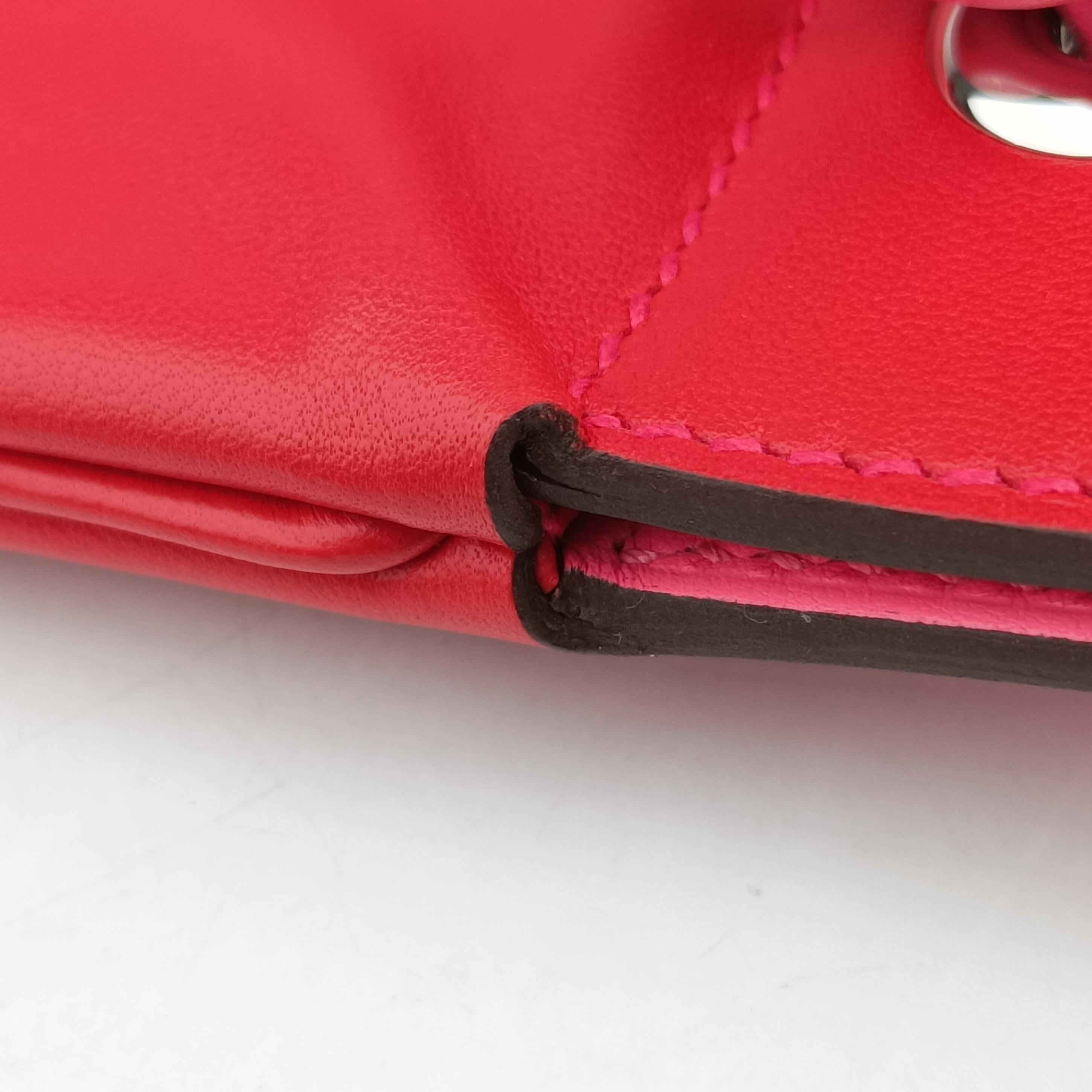 Pre-owned Hermes Sac Aline mini Red lambskin  shoulderbag | stylenewstar